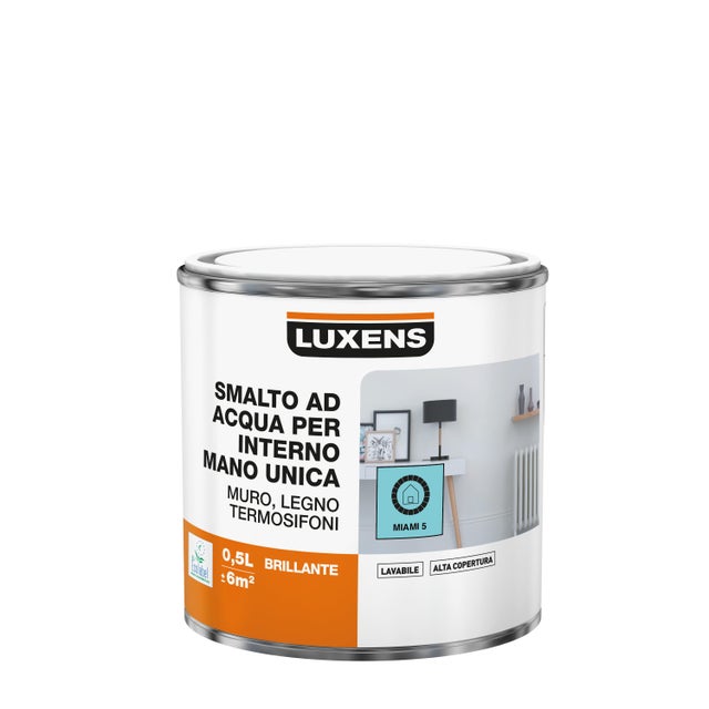 Smalto da interno, LUXENS Manounica blu miami 5 lucido, 0.5 L