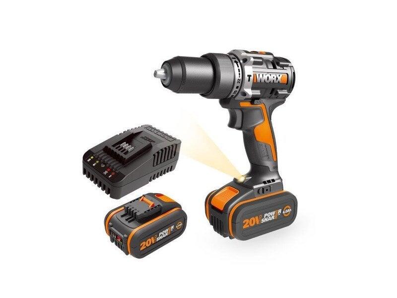 Taladro percutor a batería WORX 20V Brushless - 2 baterias - Maletín - 2