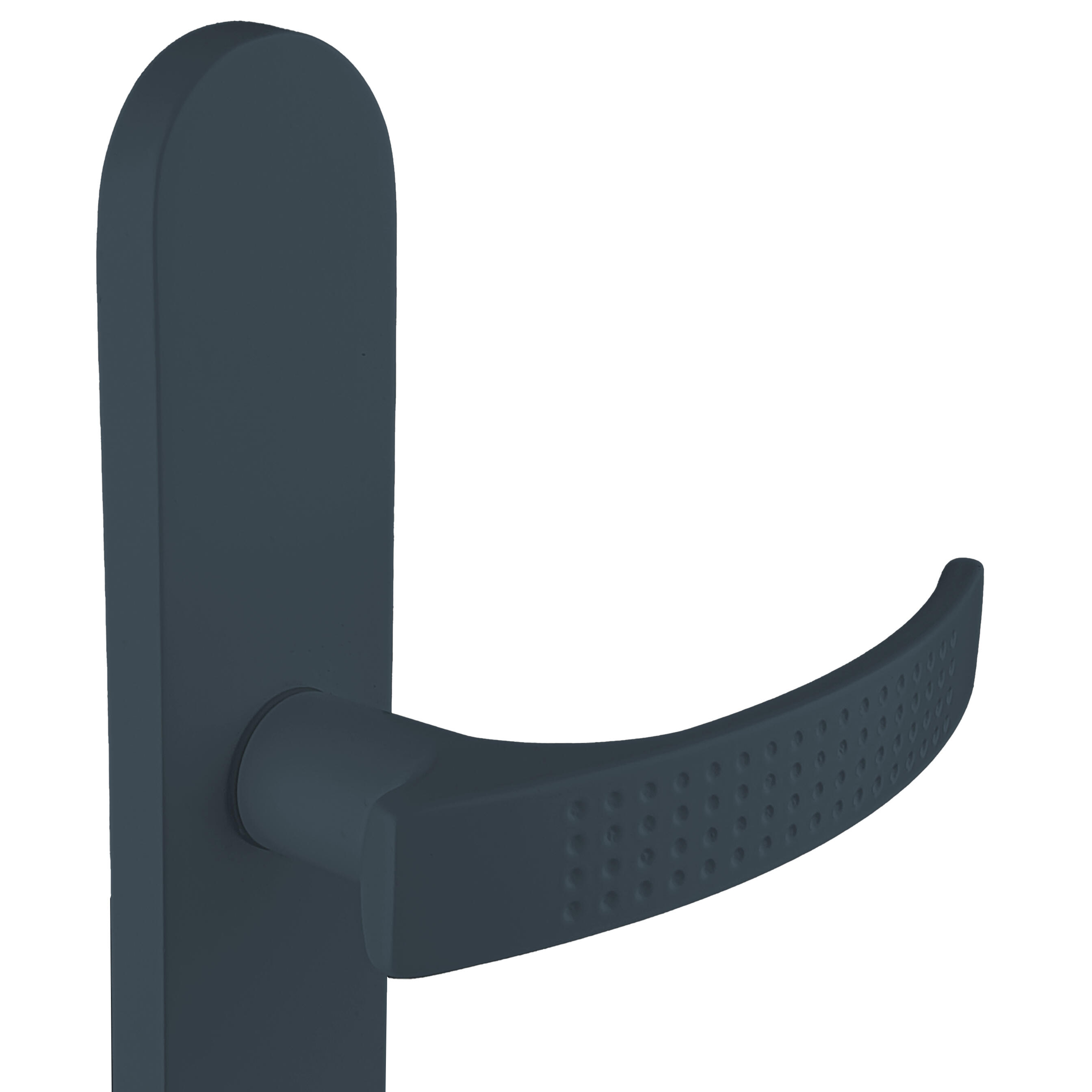 2 poignées sur plaque à cylindre Louna aluminium anthracite mat, entraxe 195 mm - 6