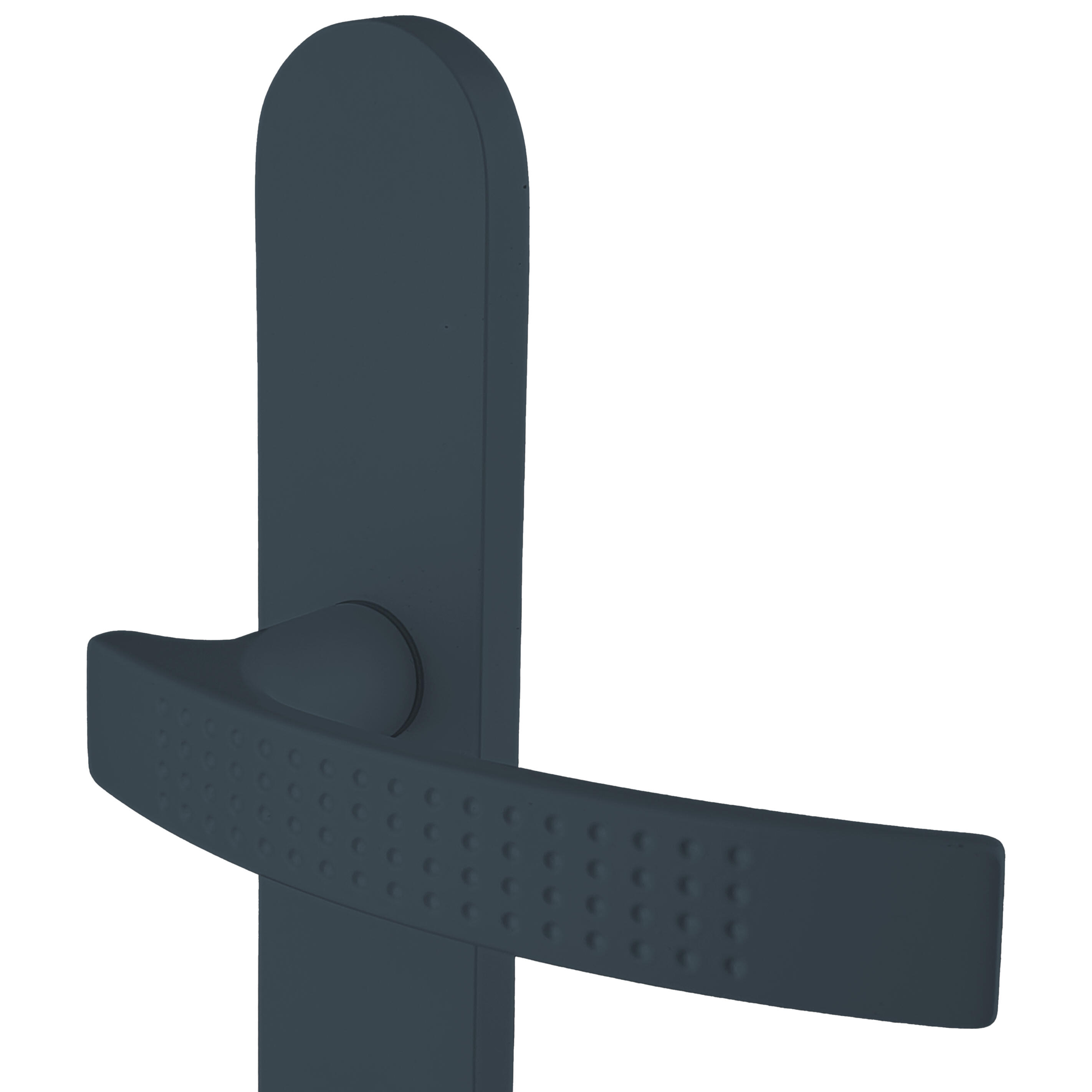 2 poignées sur plaque à cylindre Louna aluminium anthracite mat, entraxe 195 mm - 5