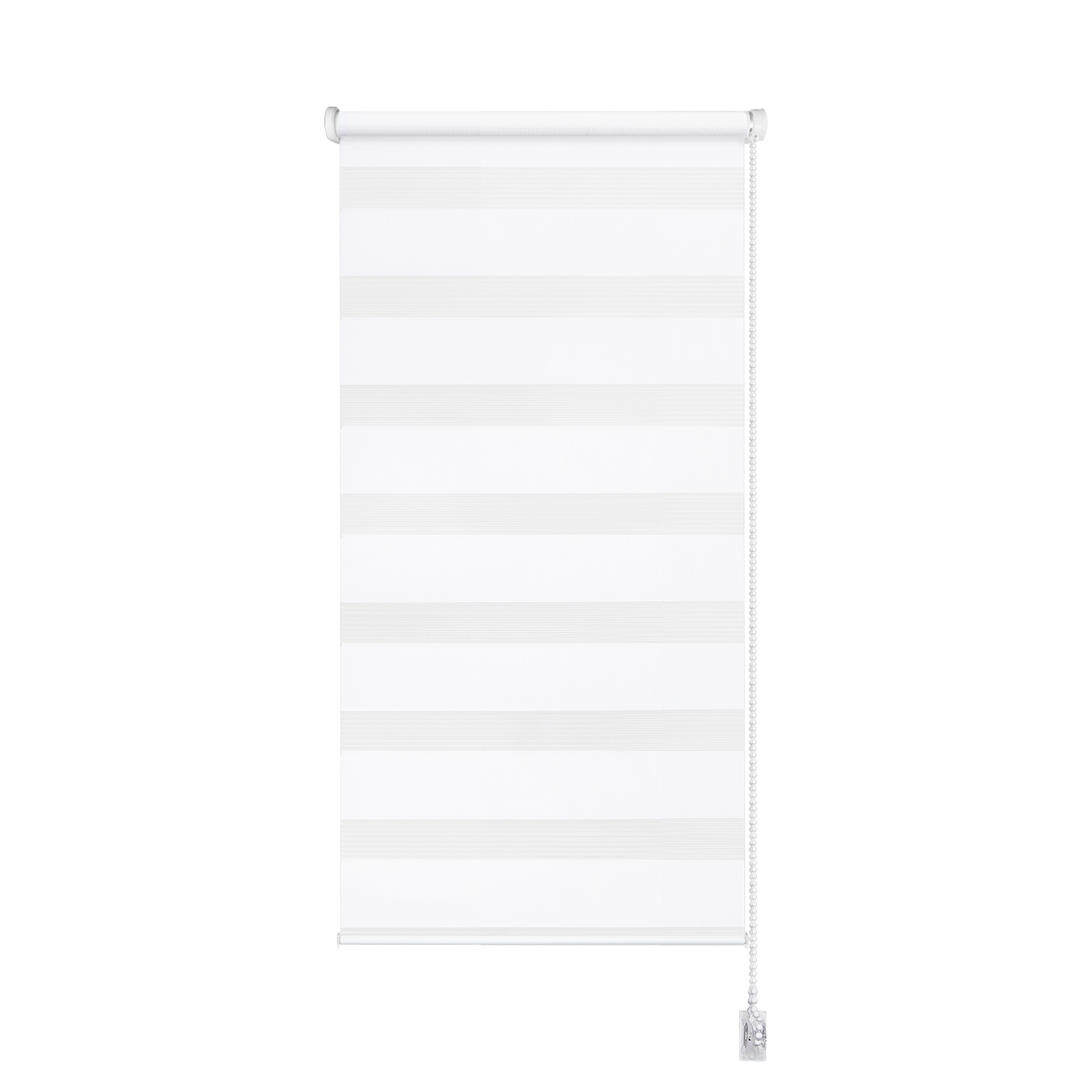 Estor enrollable noche/día Rumba de 90x190 poliéster liso blanco INSPIRE con cadena. Instalación sin taladrar - 2