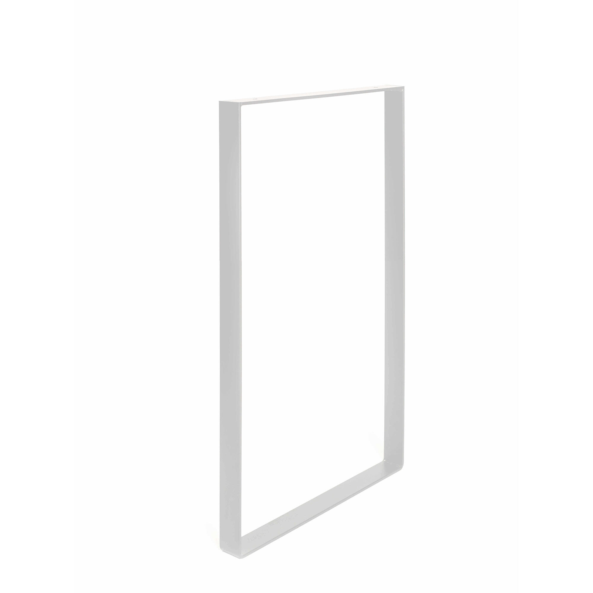 Pata para mesa de acero color blanco altura 71 cm