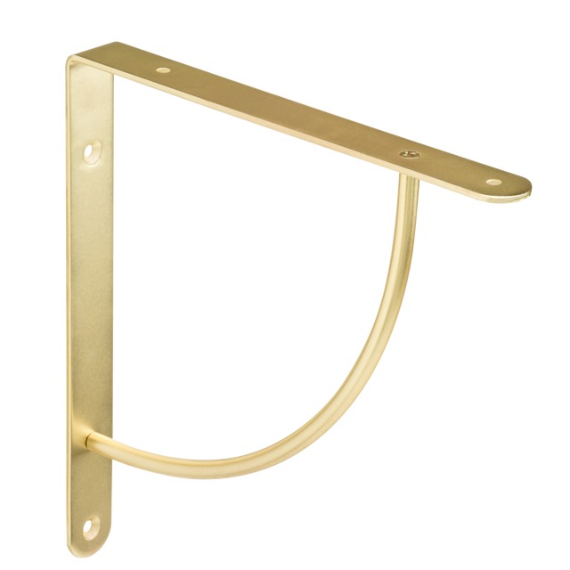 Reggimensola Bibop in acciaio ottonato dorato, H 23 X P 23 cm