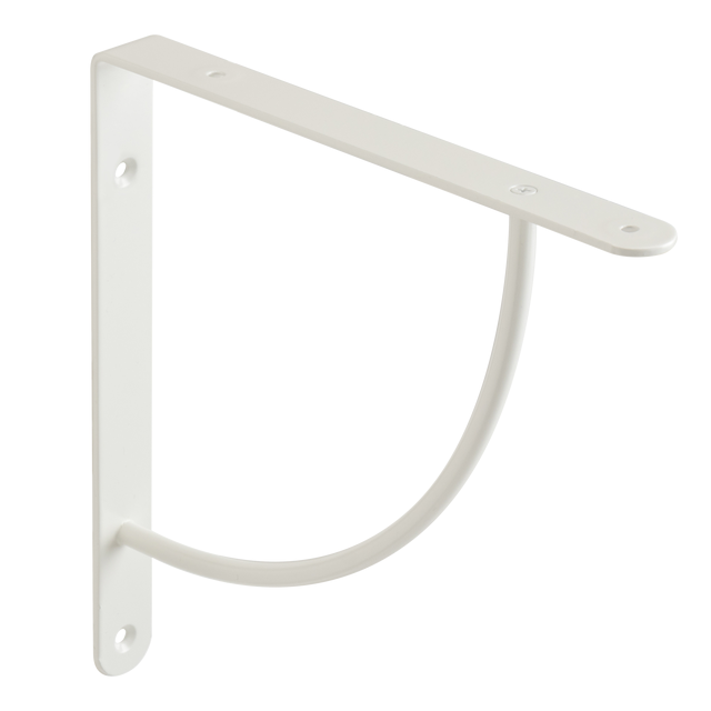 Equerre Bi bop acier peint blanc, H.23 x P.23 cm