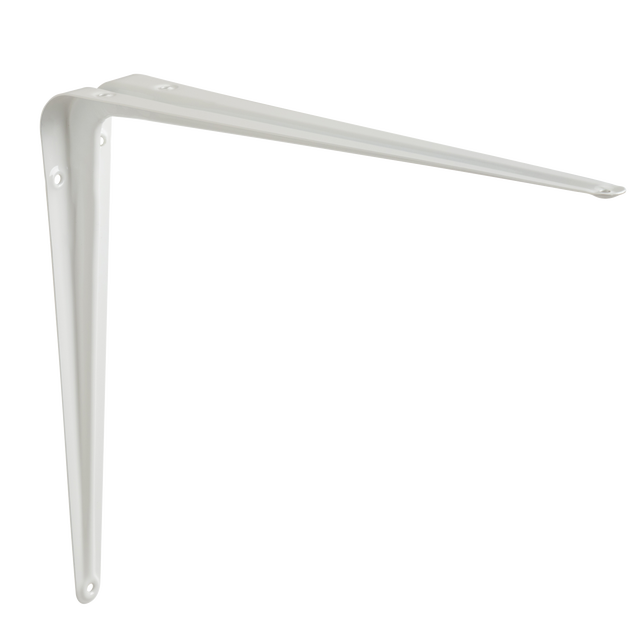 Equerre Normo acier peint blanc, H.30 x P.25 cm