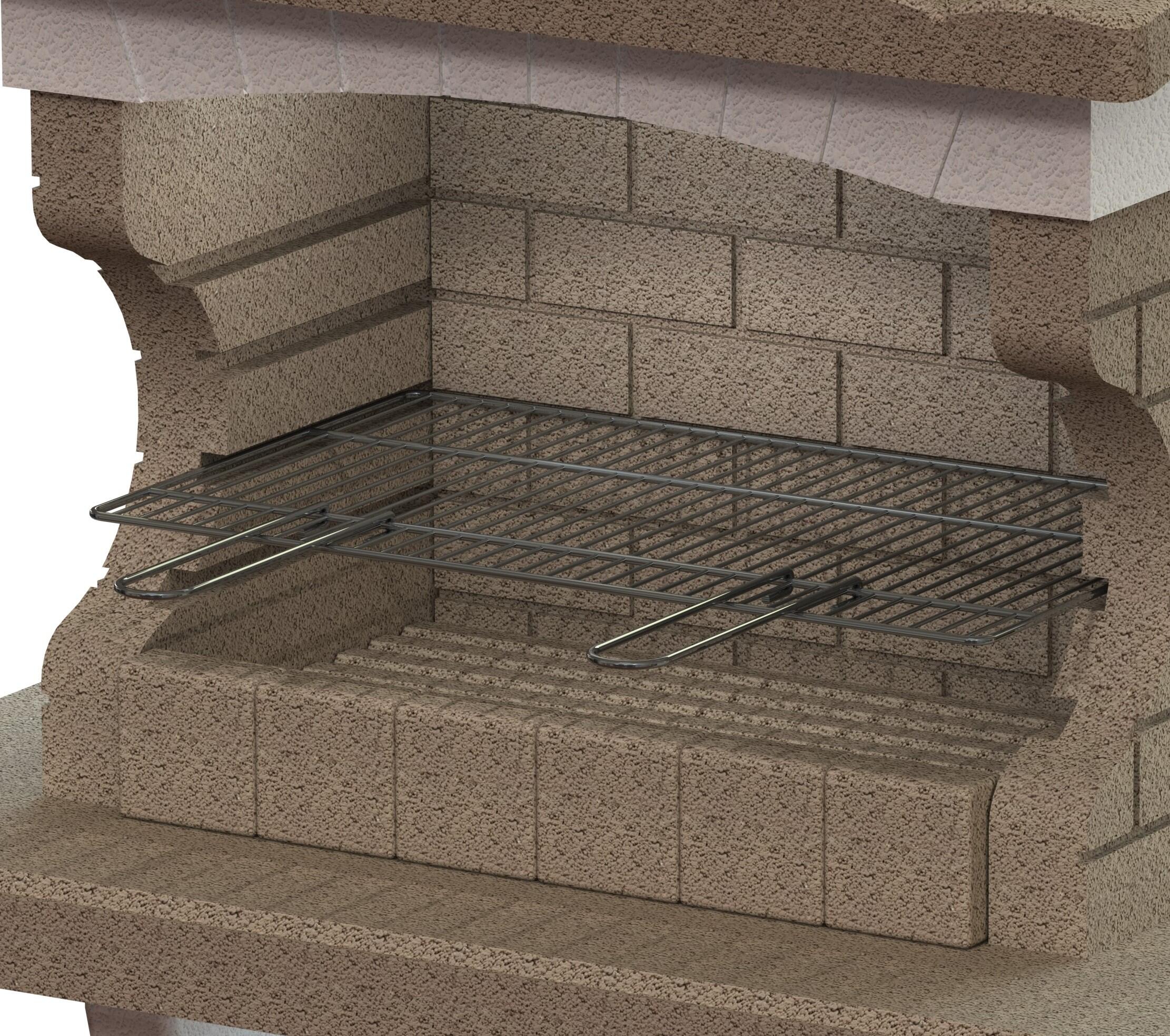 Barbecue fisso a legna e carbonella Luxor SAROM FUOCO L 159 x H 162 x P 72 cm - 3