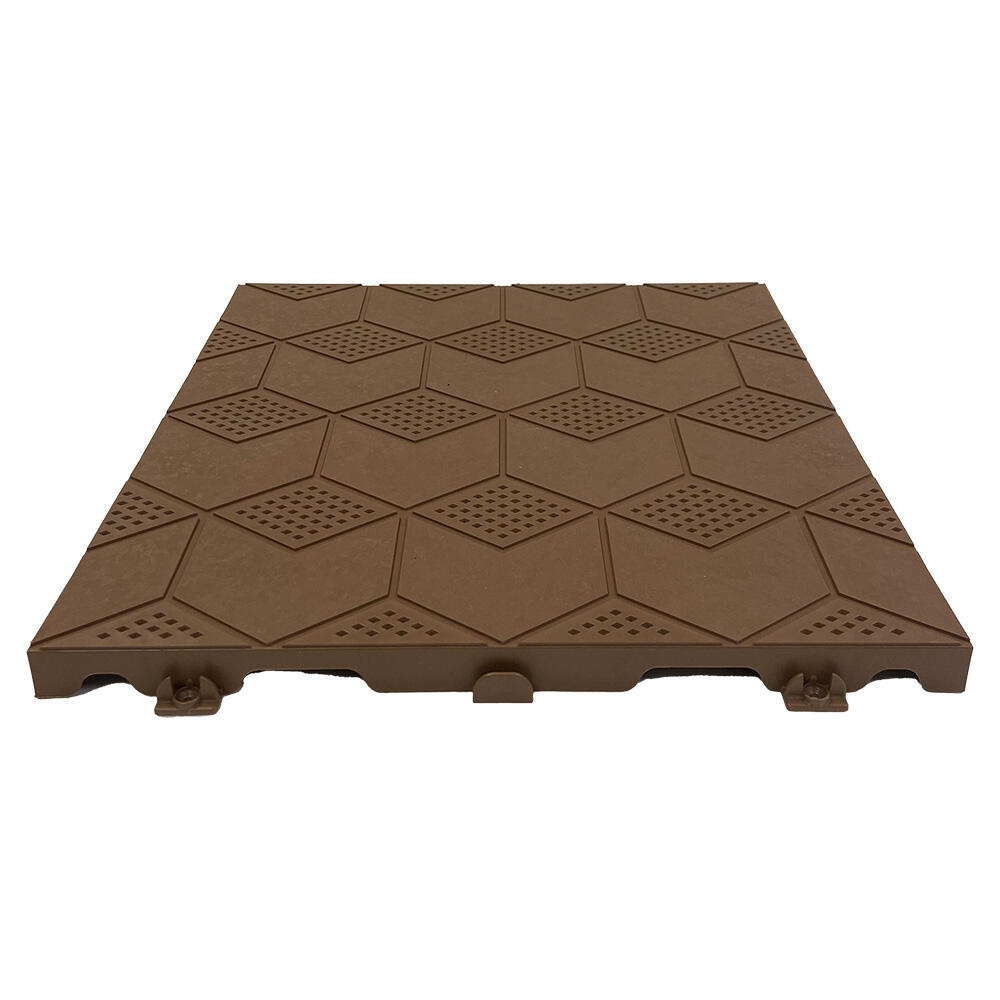 Piastrella d'appoggio in polietilene SNAP marrone L 38 x L 38 cm x Sp. 25 mm - 2