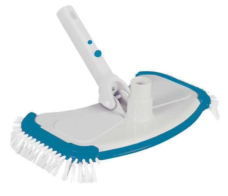 Limpiafondos oval para piscina con cepillo de plástico naterial