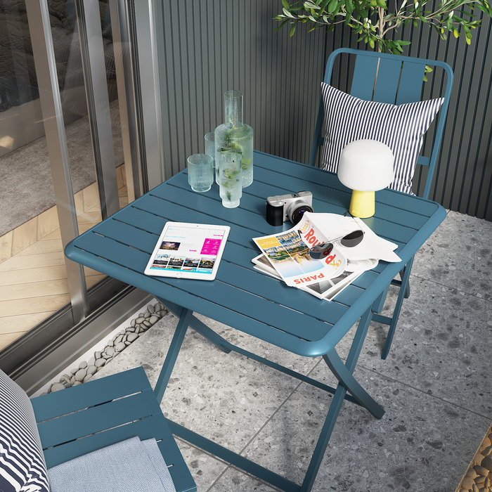 Mesa De Jardín Plegable De Madera De Acacia - 160x85x75 Cm, Para Exterior, Terraza O Balcón