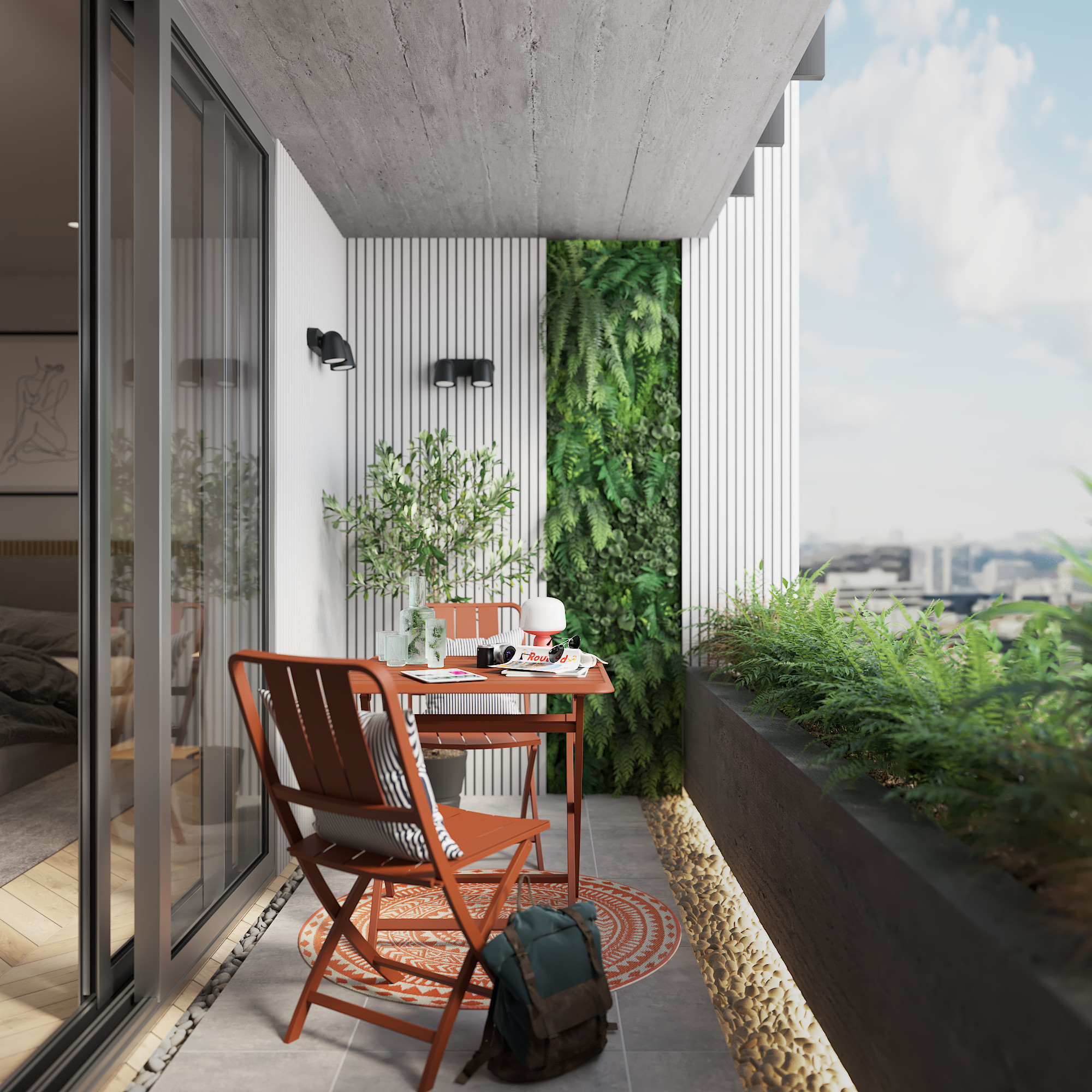 Sedia da giardino pieghevole in alluminio Idaho NATERIAL, seduta in alluminio arancione - 6