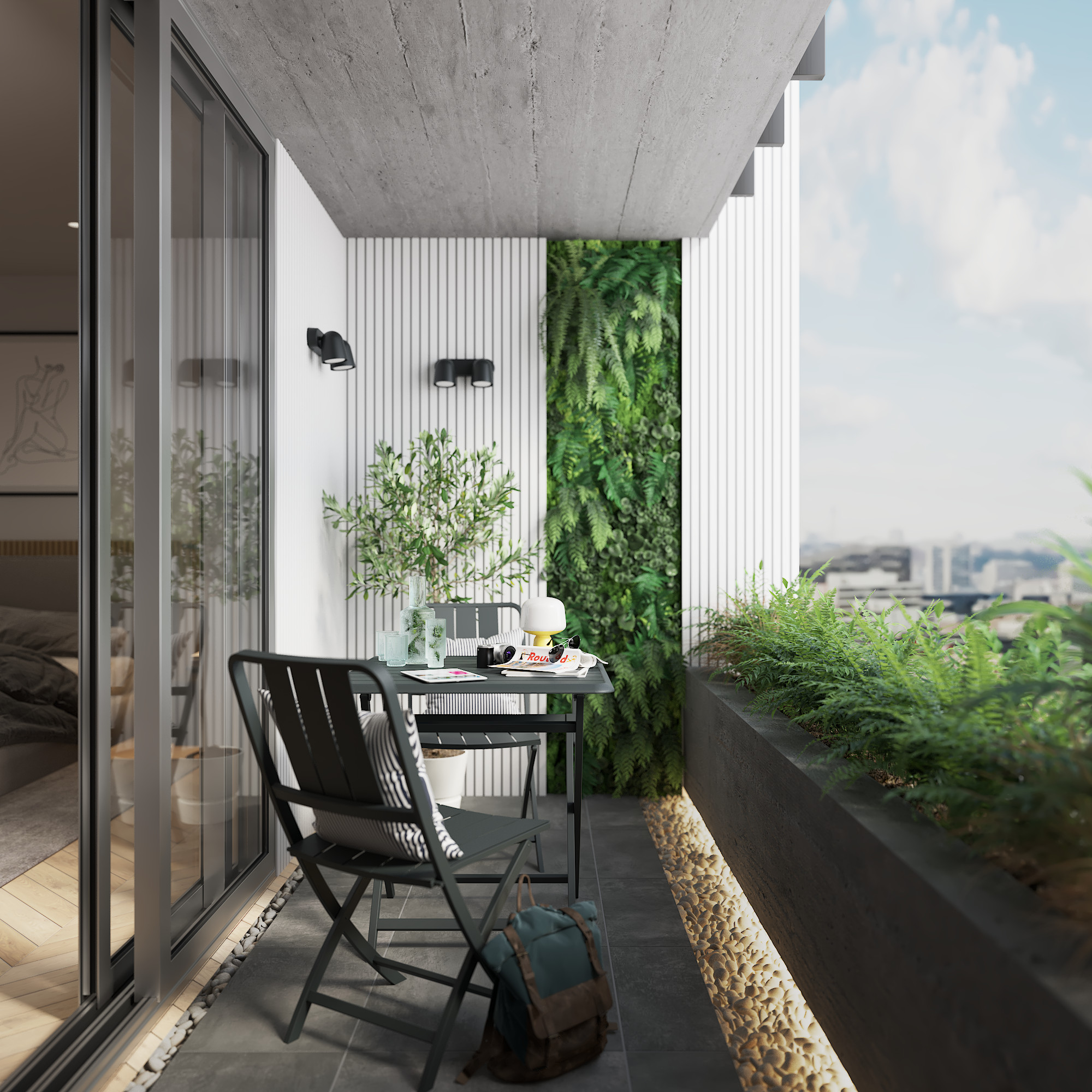 Sedia da giardino pieghevole in alluminio Idaho NATERIAL, seduta in alluminio antracite - 6