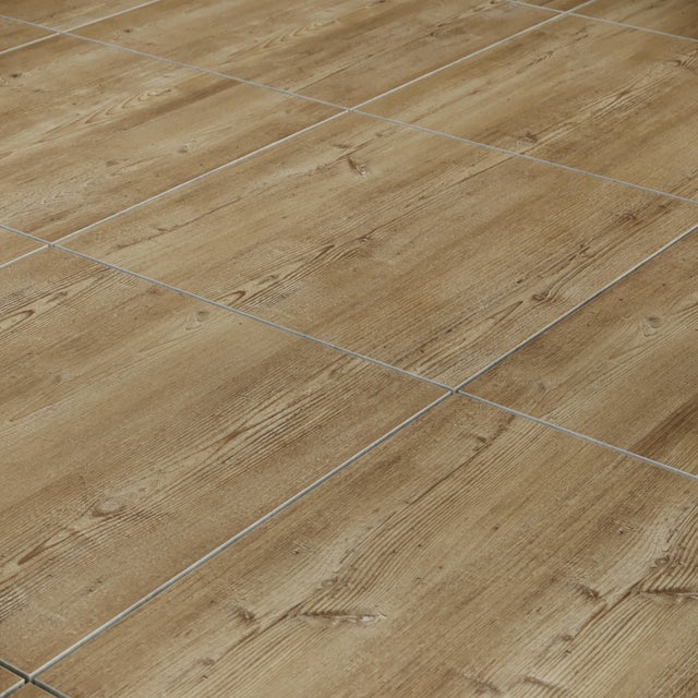 Lot de 2 dalles BARN grès cérame effet bois ARTENS, l.60 x L.60cm x Ep.20mm