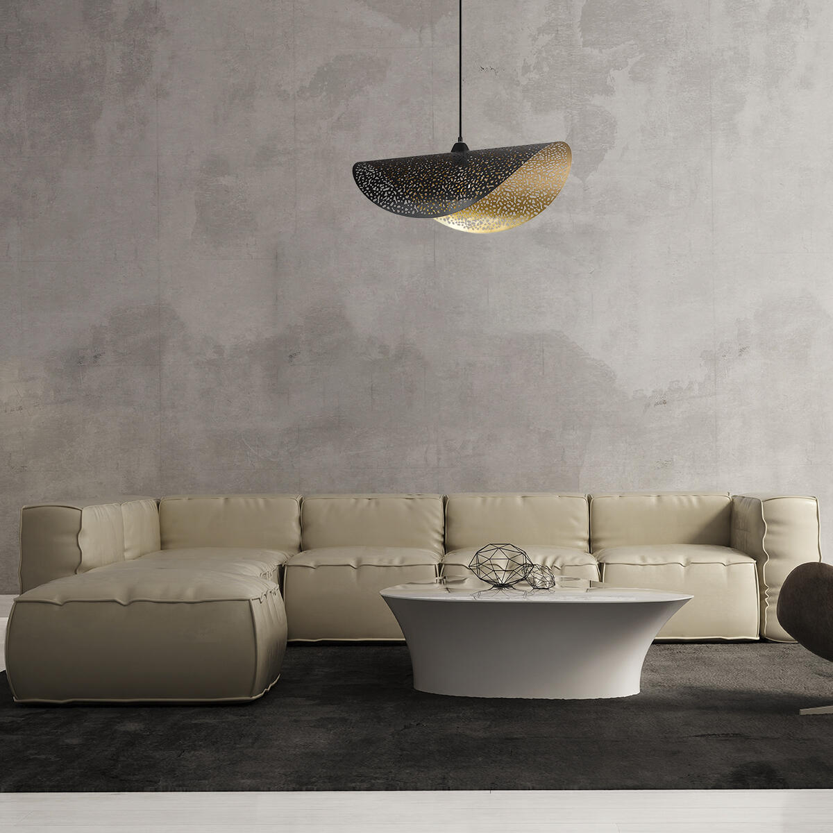 Suspension Nisley acier, noir, Diam.60 cm, E27 - 2