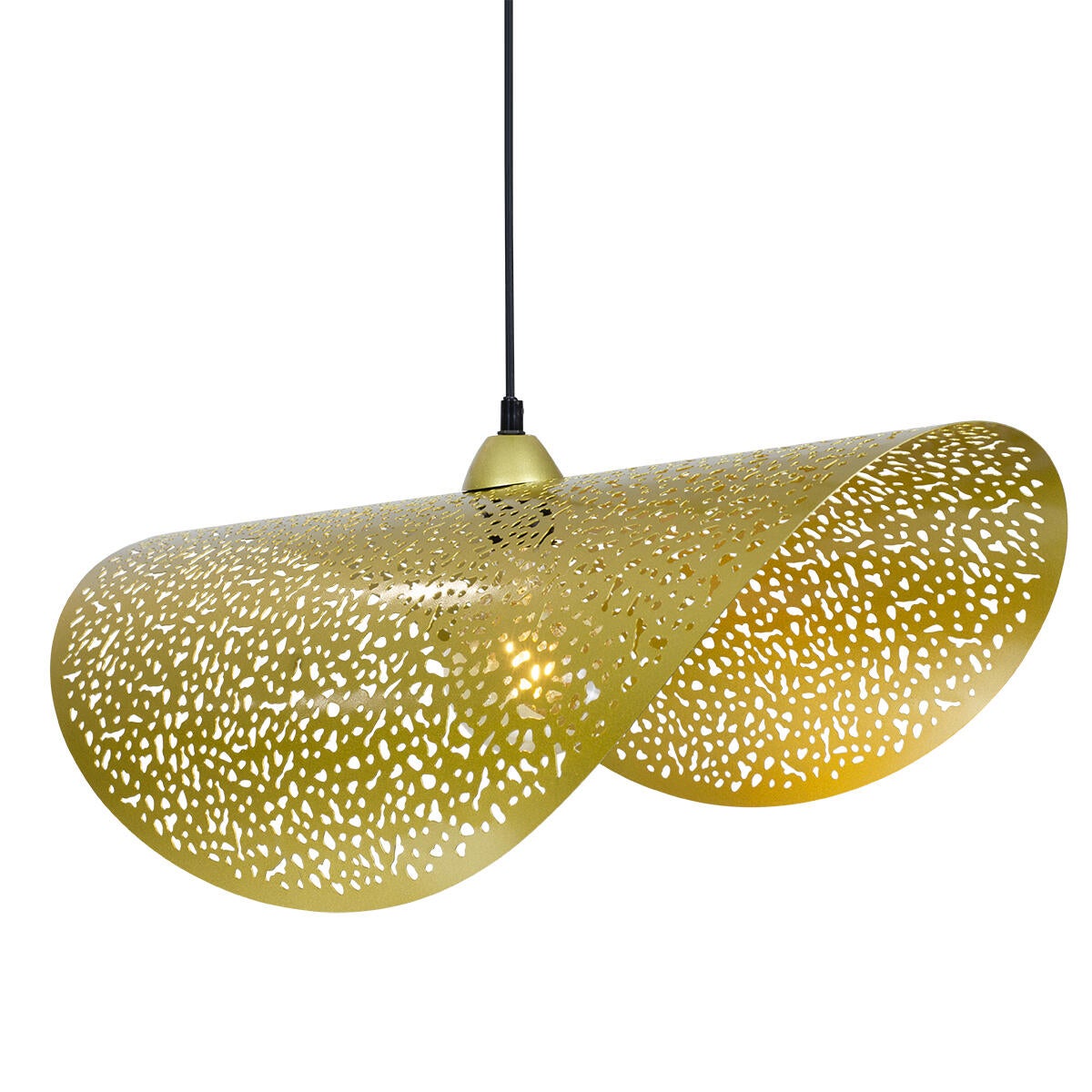 Suspension Nisley acier, or, Diam.60 cm, E27 - 3