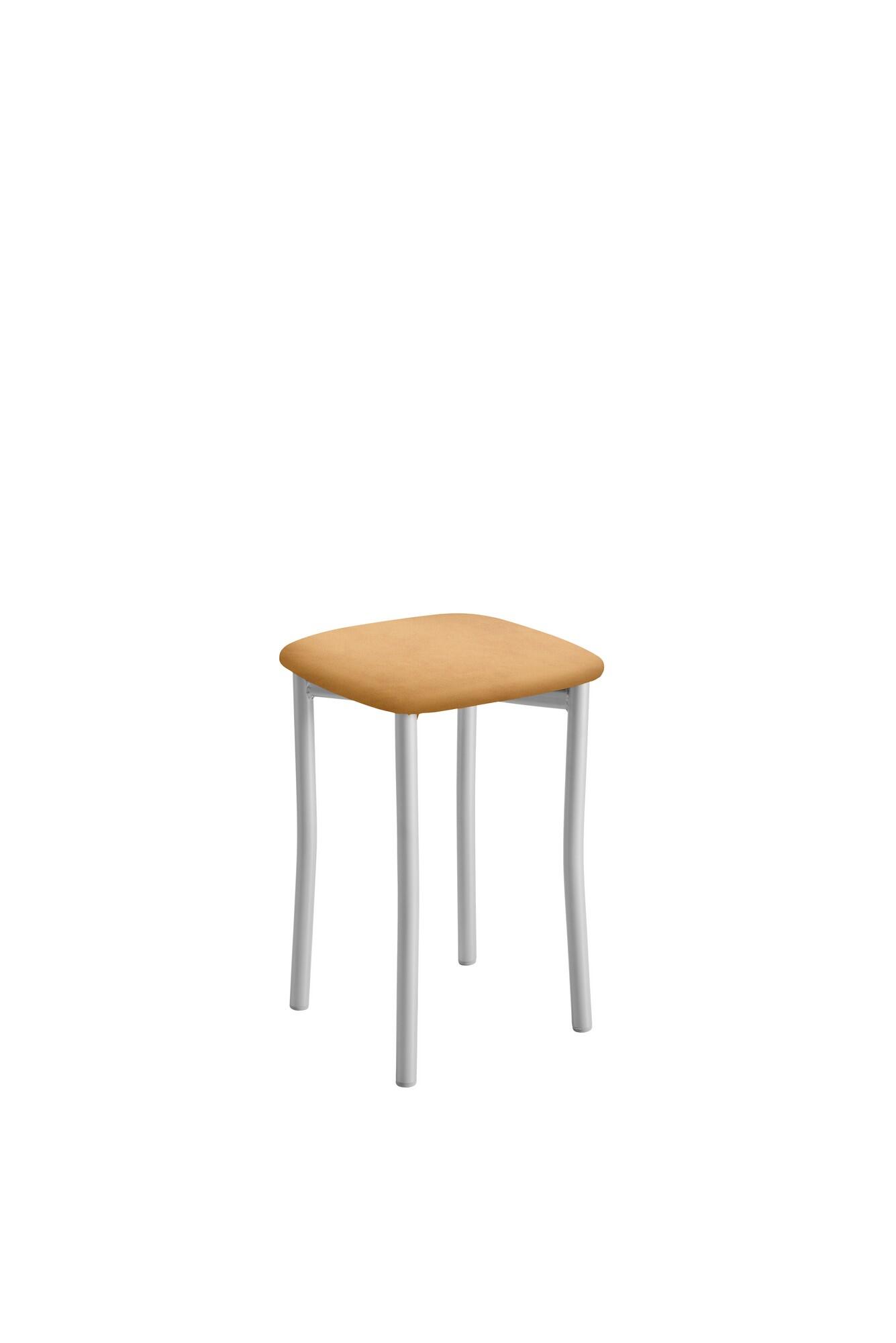 Taburete bajo de cocina kopa armazon aluminio asiento domus habana