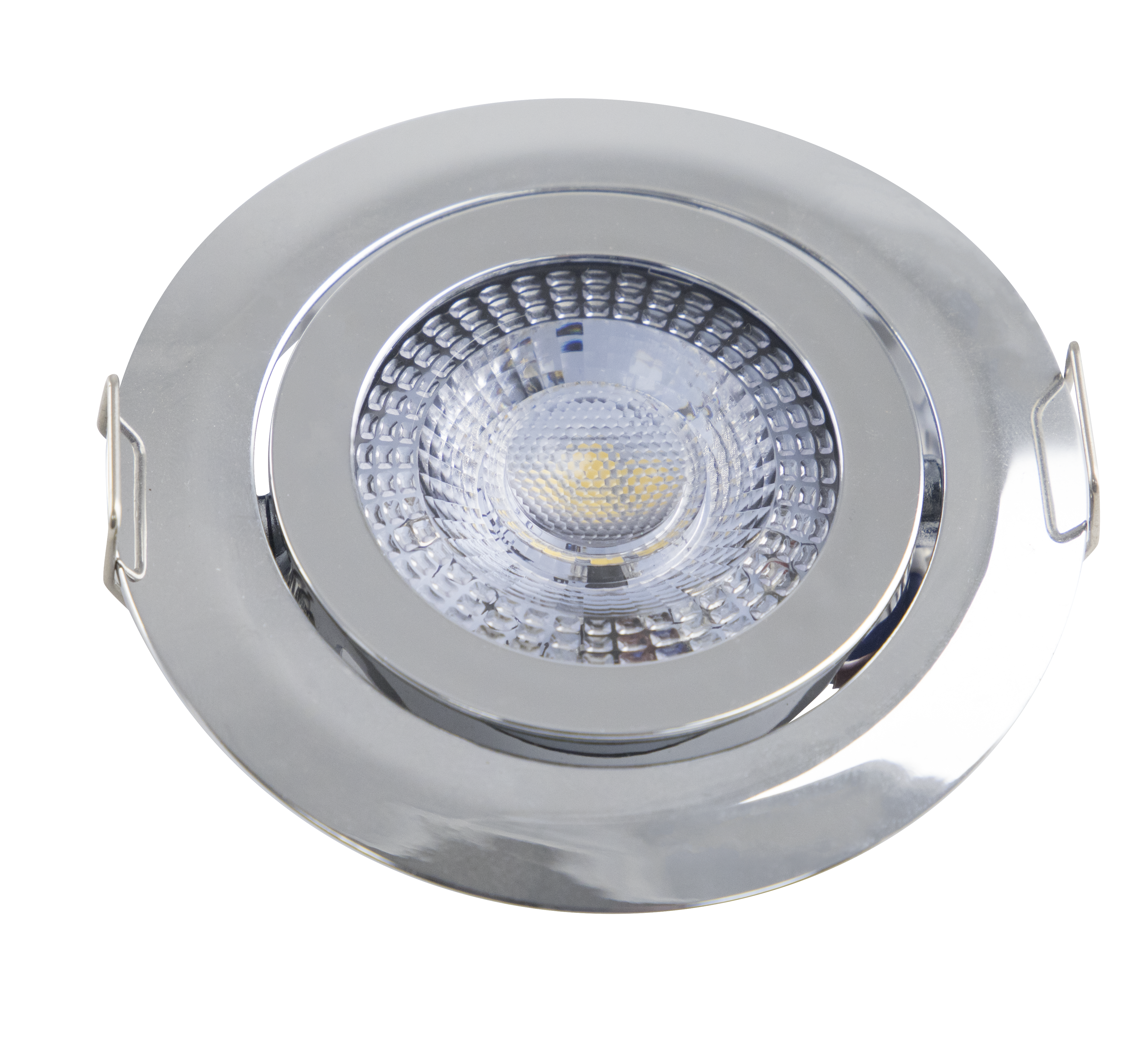 Pack de 3 focos empotrables led redondo cromo 685lm blanco frío ip20 10.5cm