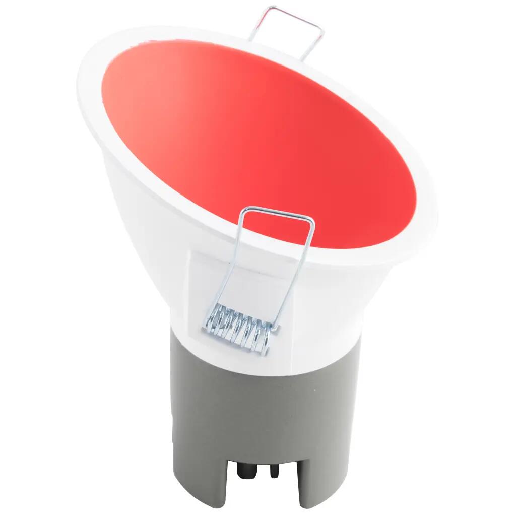 Foco empotrable led redondo rojo/blanco 810lm blanco frío ip20 10.5cm