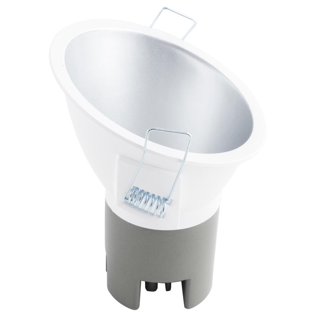 Foco empotrable led redondo plata/blanco 810lm blanco frío ip20 10.5cm