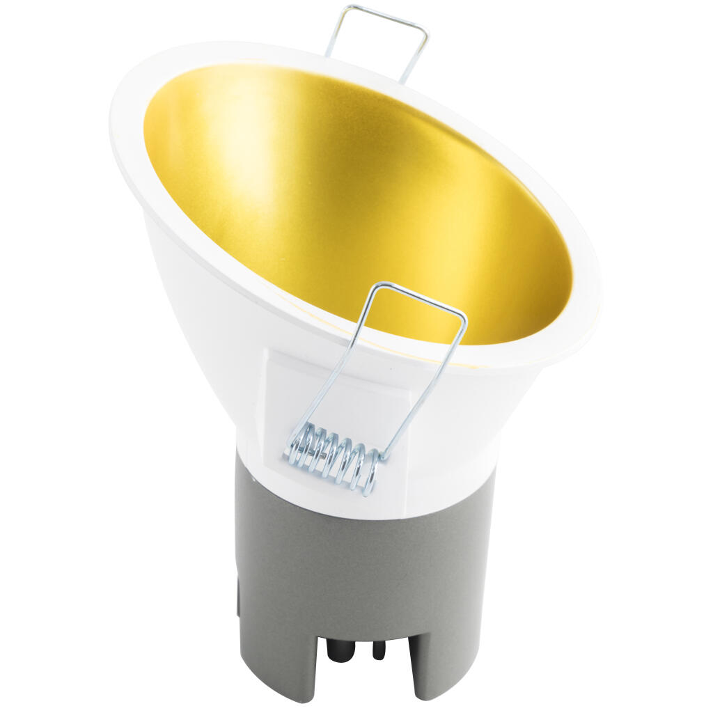 Foco empotrable led redondo oro/blanco 810lm blanco frío ip20 10.5cm