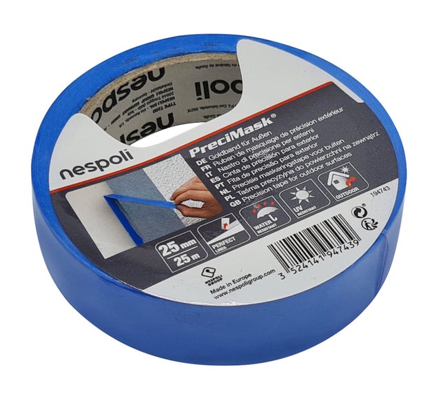 Cinta de pintor NESPOLI para superficies lisas interior-exterior 25mx25mm
