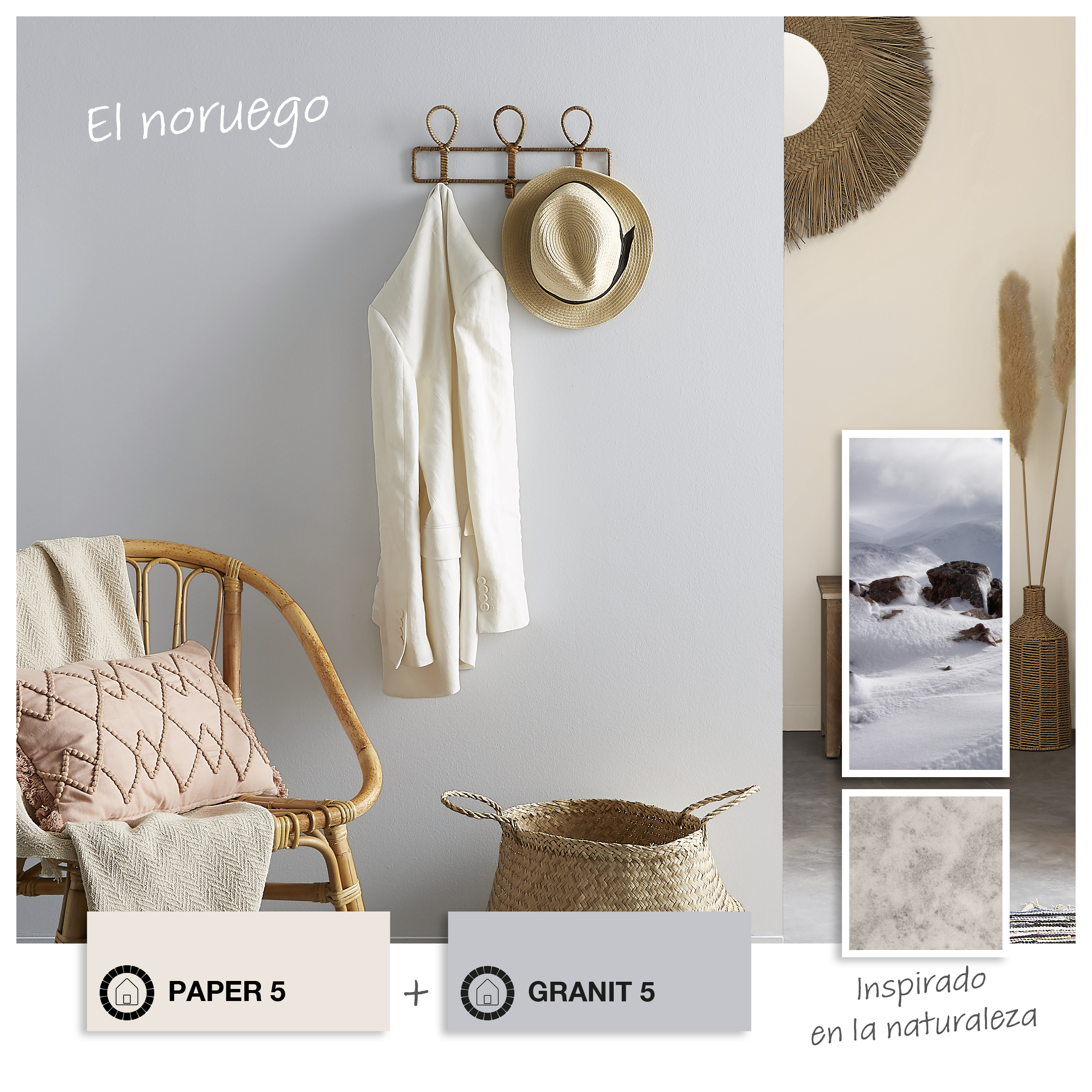Pintura de interior Biobase LUXENS color granit 5 mate 4L para paredes y techos - 7