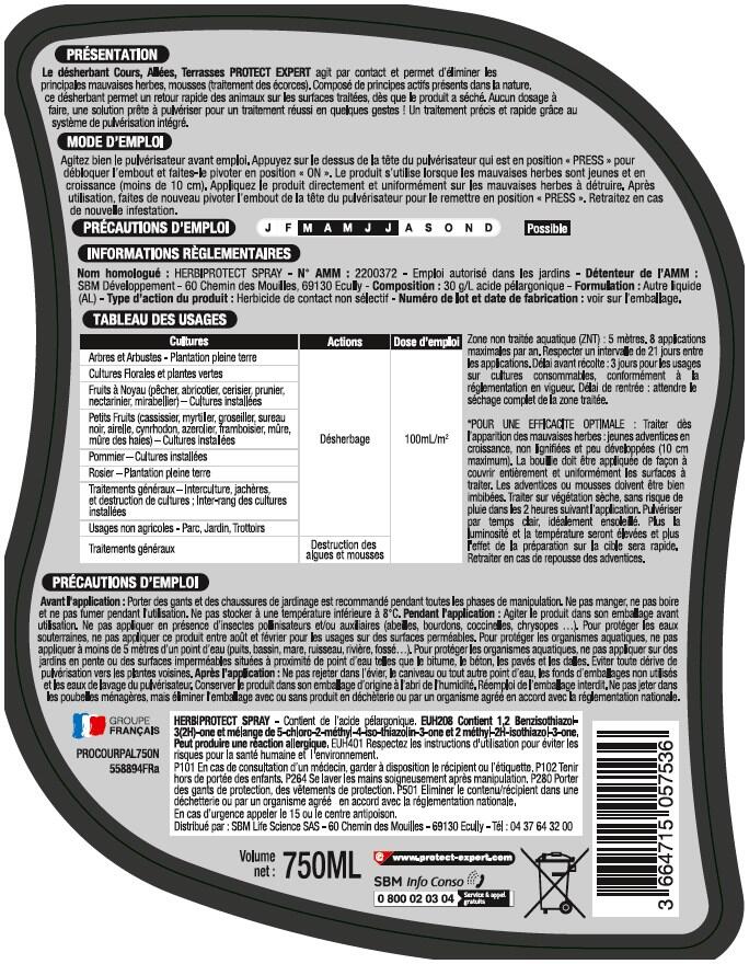 Désherbant polyvalent PROTECT EXPERT 750ML - 3