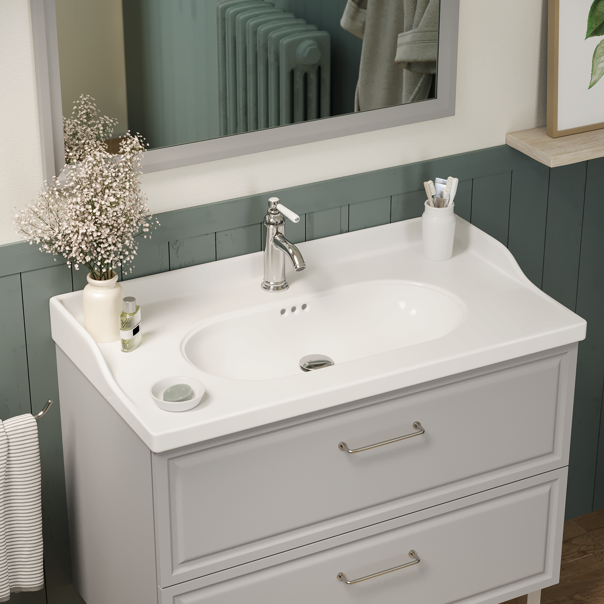 Bateria umywalkowa chrom Charm Sensea - 6