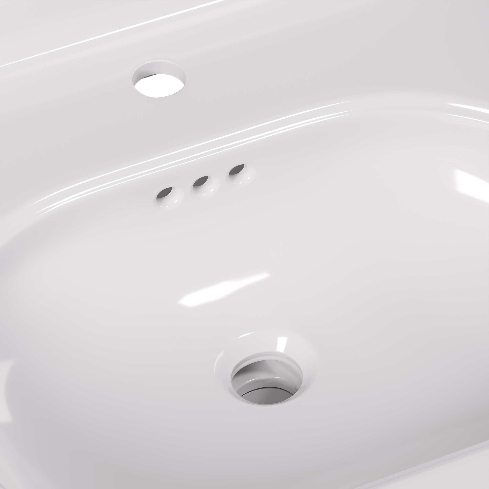 Plan double vasque Céramique Charm l.121.8 x P.49.7 x h.19.8 cm/vidage inclus - 11