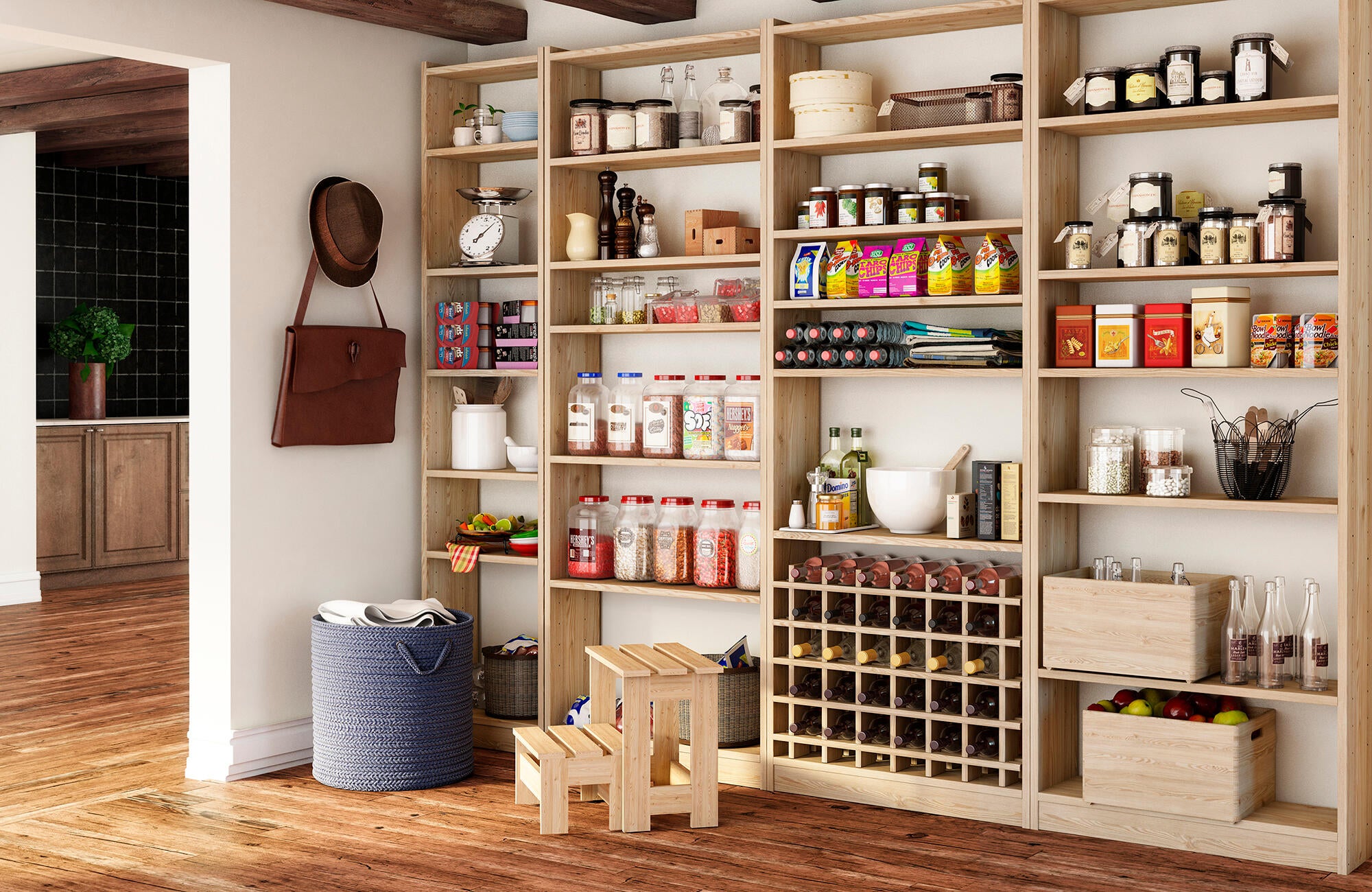 Libreria 6 ripiani Gala 6 L 49.6 x P 25 x H 184.7 cm beige, portata per ripiano 50 kg - 3