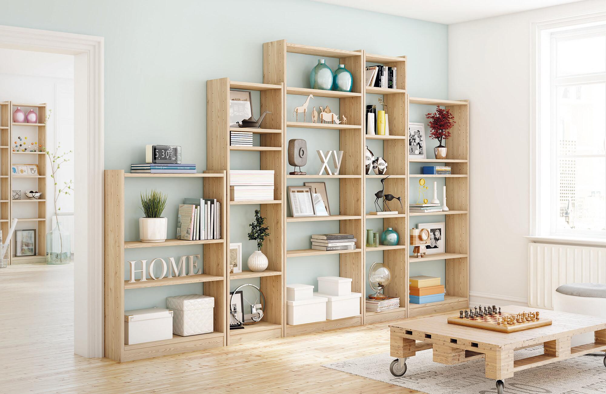 Libreria 6 ripiani Gala 6 L 49.6 x P 25 x H 184.7 cm beige, portata per ripiano 50 kg - 2
