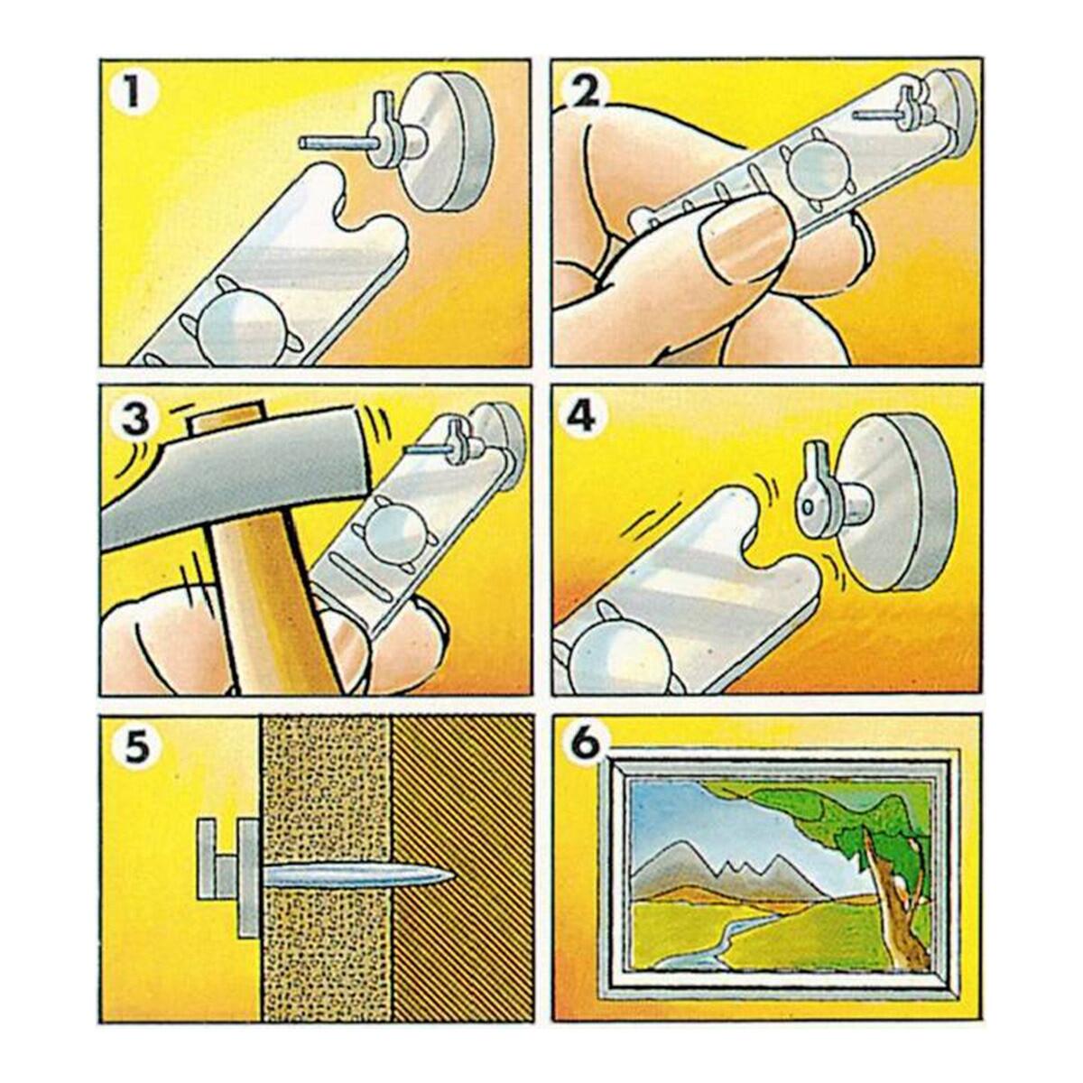 12 Ganchos para quadros PREGAR FÁCIL - 2