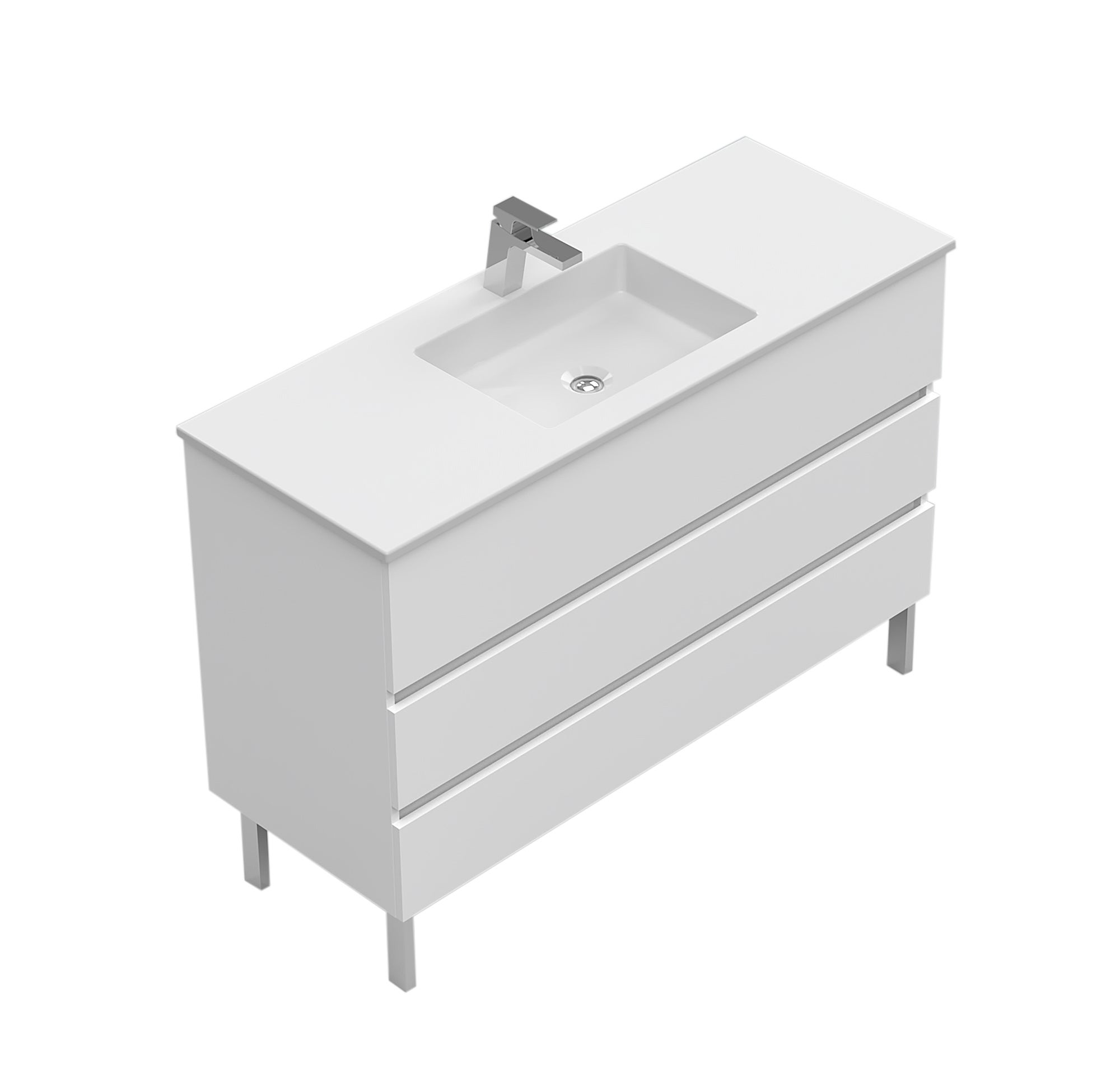 Móvel de casa de banho 120x46x84 cm branco Brest - 2