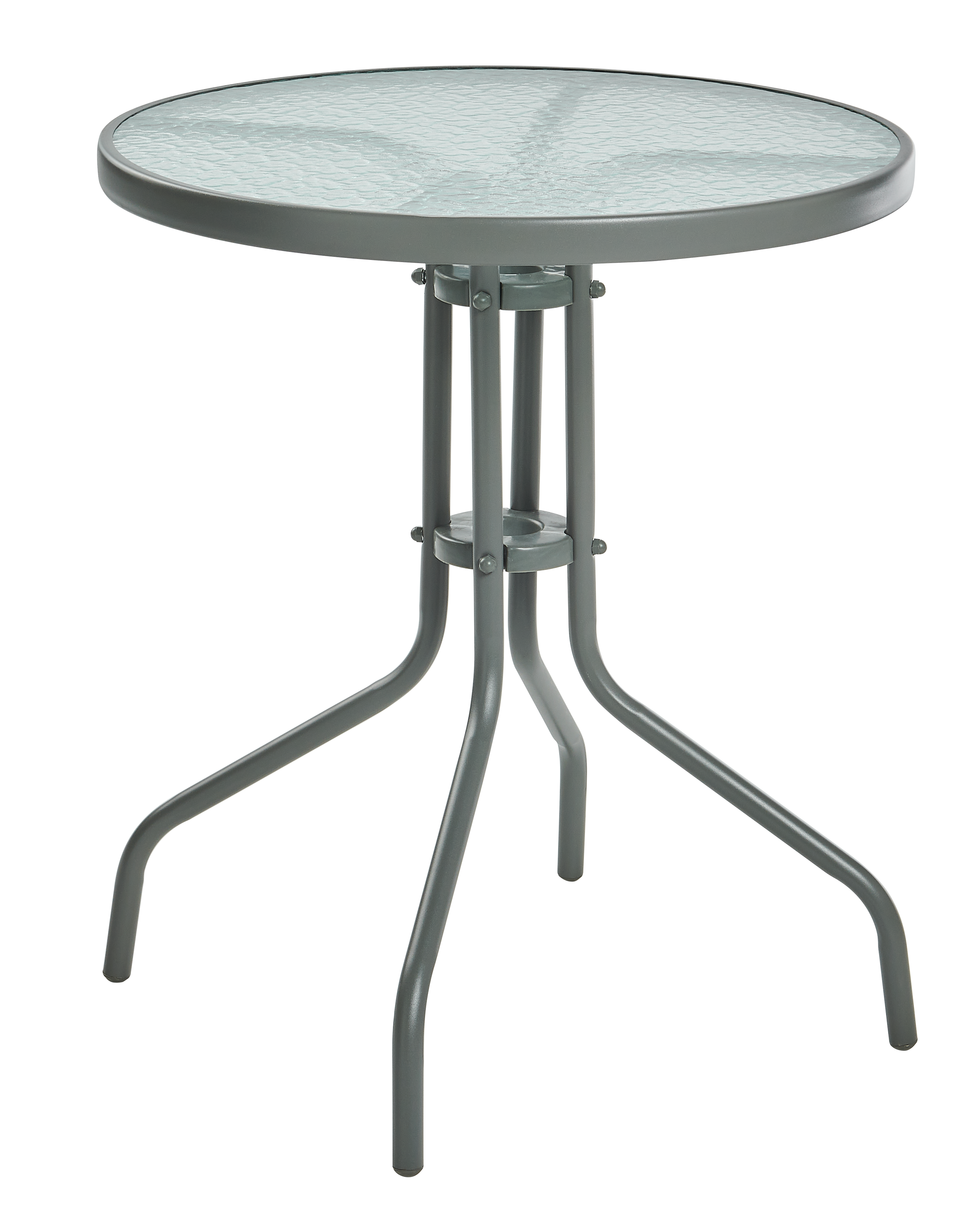 Stolik ogrodowy okrągły Bistro 60cm szary Corciano