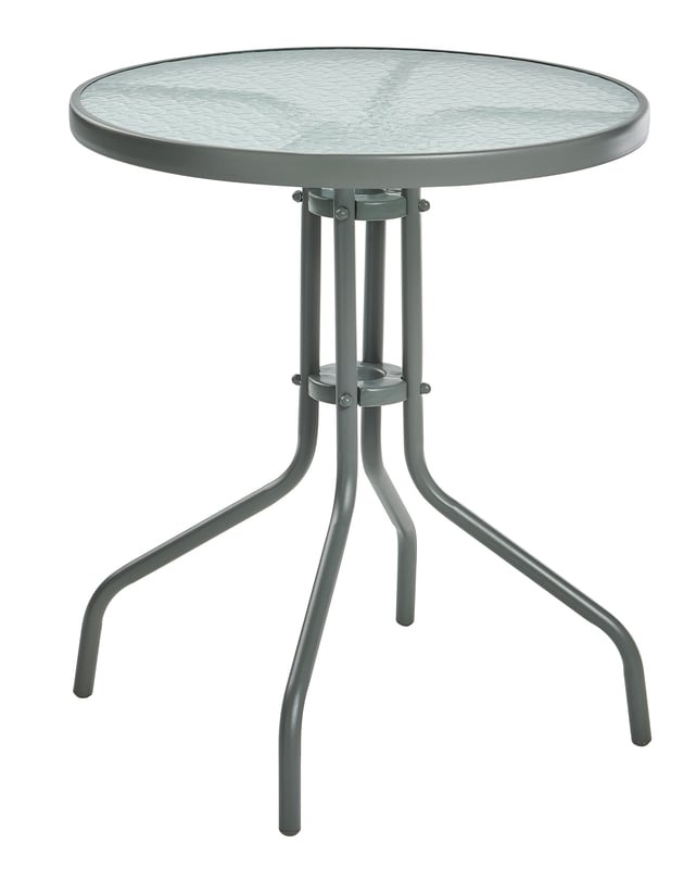 Stolik ogrodowy okrągły Bistro 60cm szary Corciano