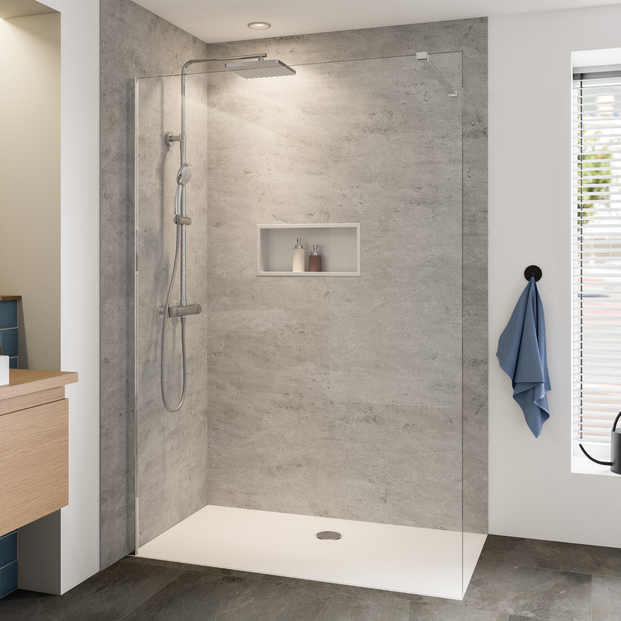 Panneau mural MARBRE GRIS finition Satin L.125 cm x H.210 cm - 2