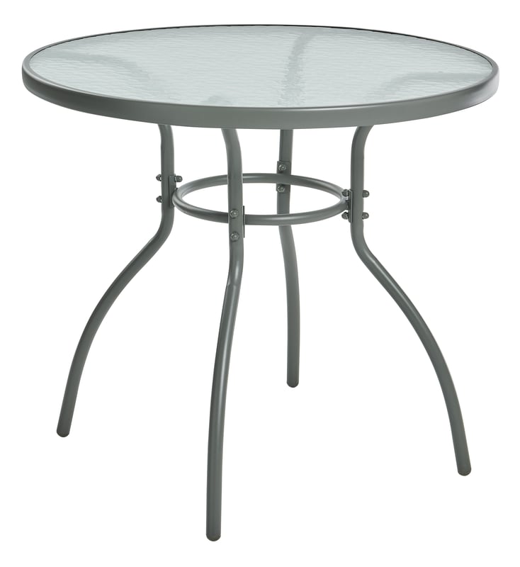 Stolik ogrodowy okrągły Bistro 80cm szary Corciano