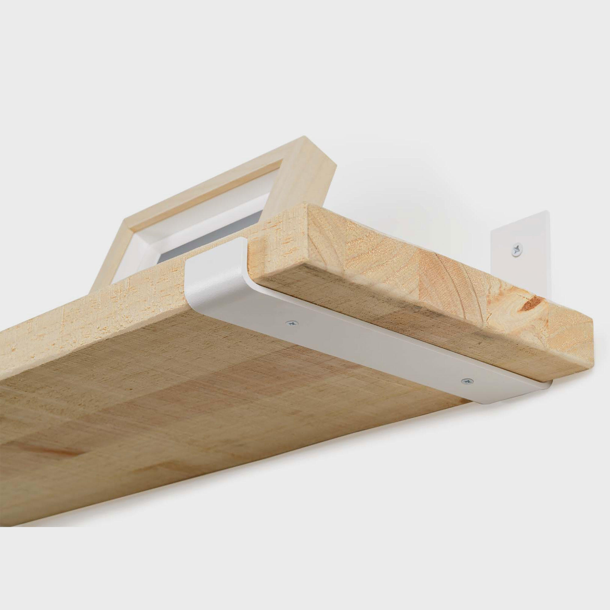 Equerre acier époxy blanc, H.10.3 x P.21 cm - 5