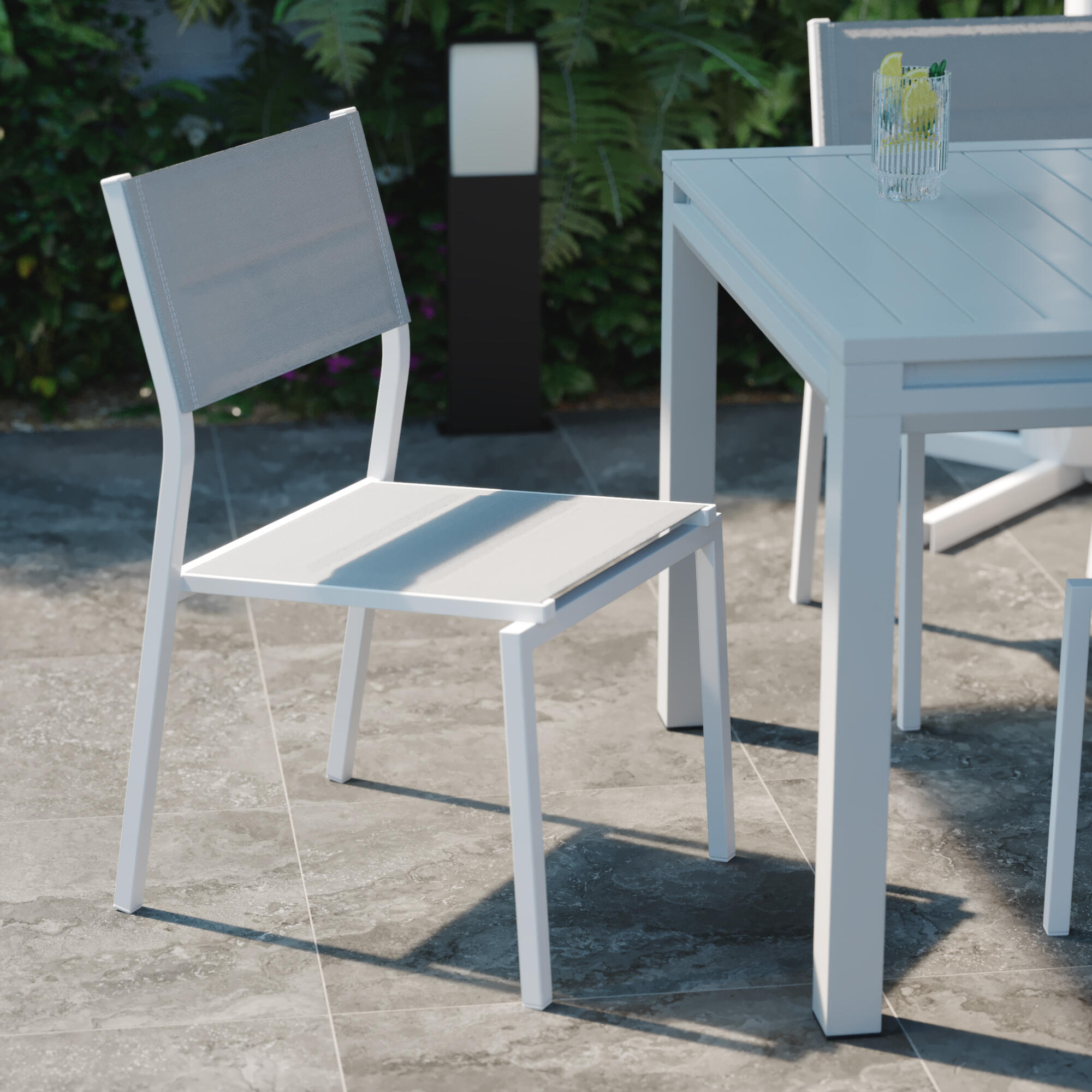 Silla de jardín sin cojín de aluminio Orion Beta  - 0