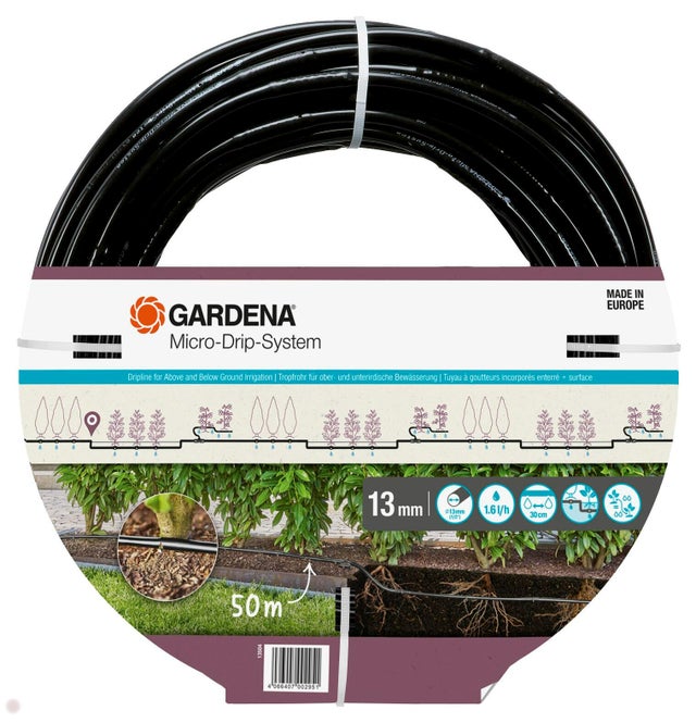 Extension de tuyau à goutteurs incorporés 50 m GARDENA 13504-20