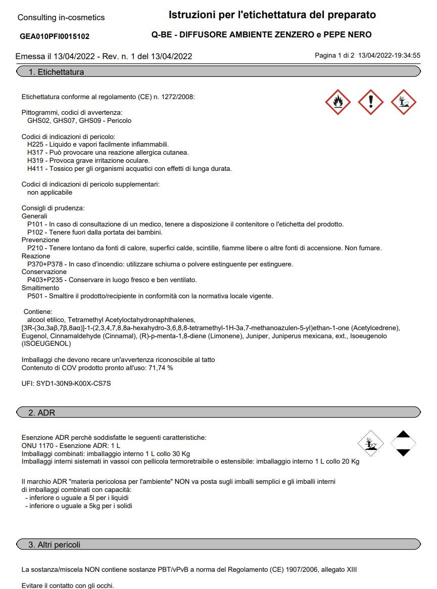 Diffusore zenzero & pepe nero 500 ml - 2