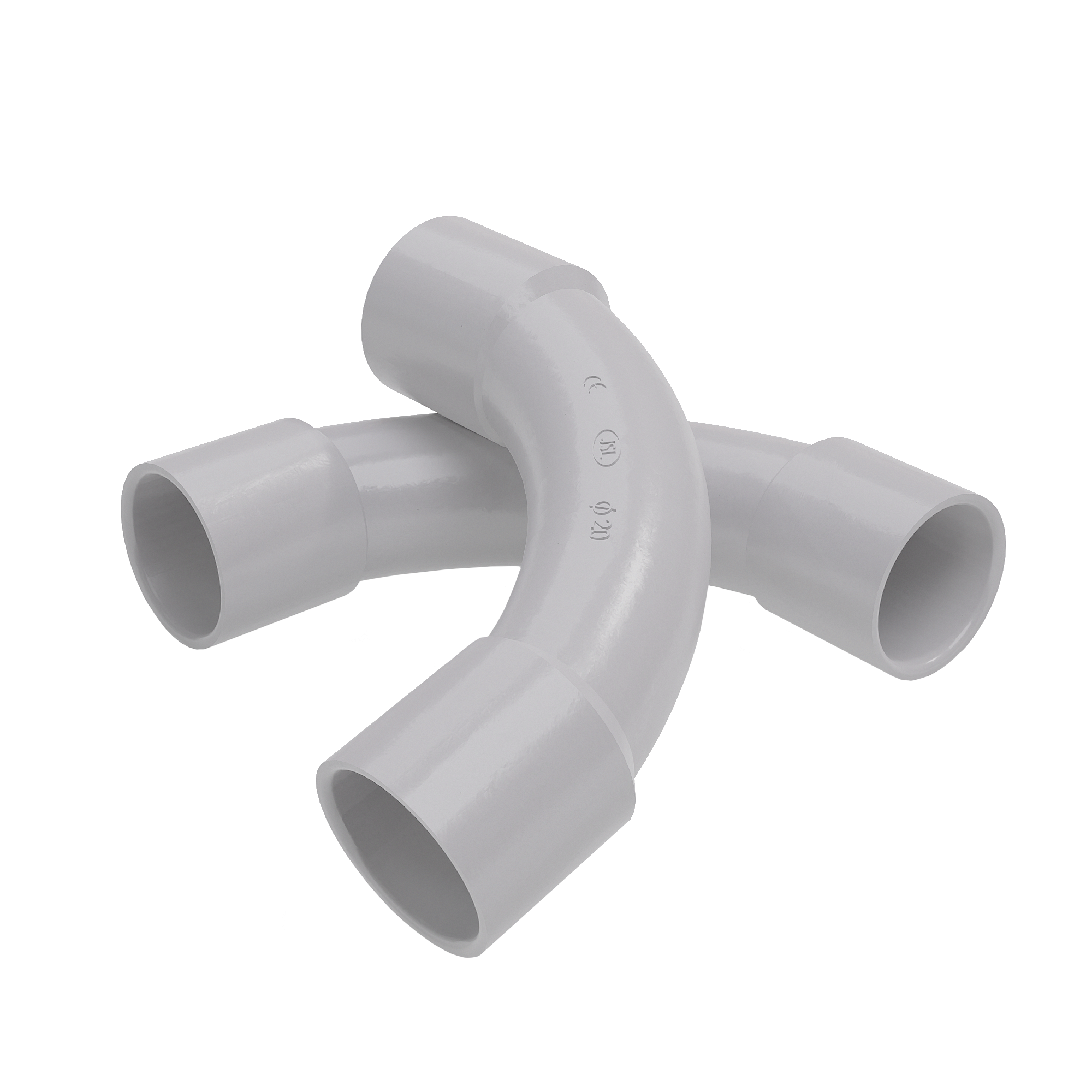 Accesorios Conductos Rigidos 5 Curvas PVC Para Tubos Ø16mm - Color Gris - Accesorios  Para Instalaciones De Conductos Rígidos Curvas IRL PVC 16mm, image size:2000x2000