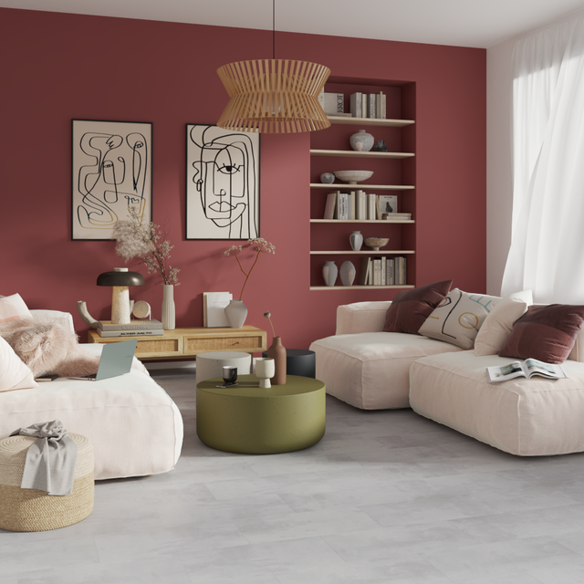 Dalle PVC clipsable forte ARTENS Seren béton clair