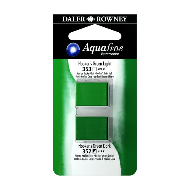 Colore acrilico MAIMERI set viaggio acquafine watercolour verde di hooker chiaro + verde di hooker scuro