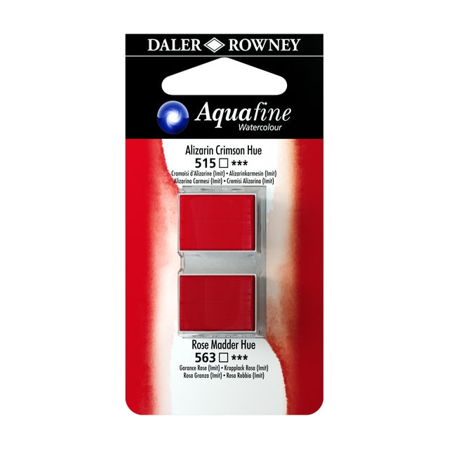 Colore acrilico MAIMERI set viaggio acquafine watercolour Cremisi alizarina + Rose robbia
