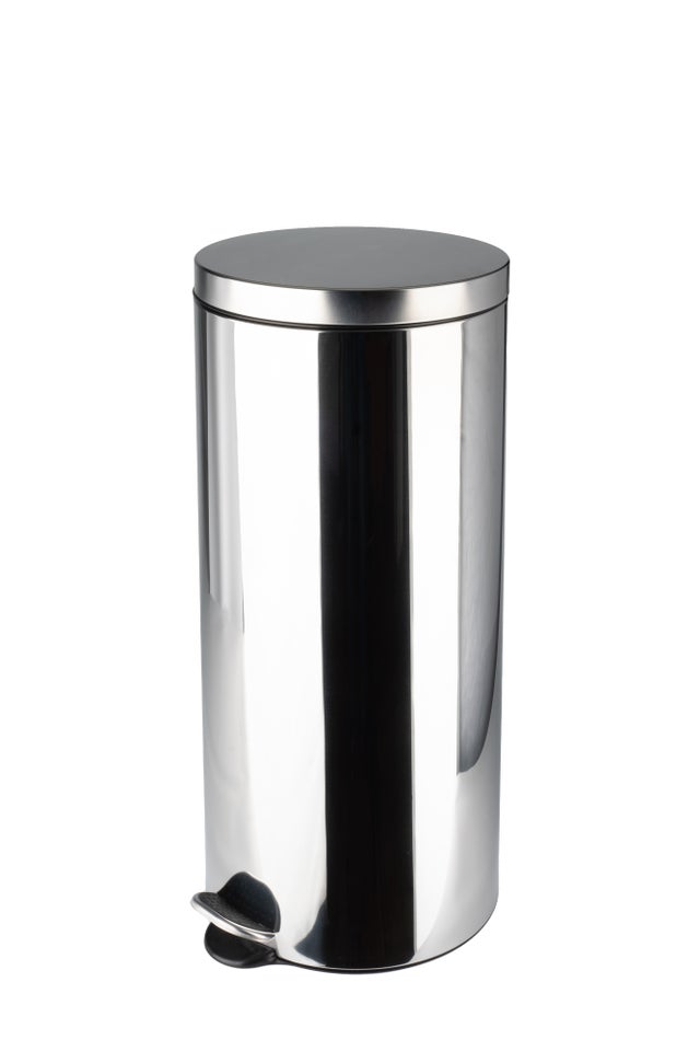 Poubelle de cuisine 30L à pédale SELEKTA Selekta acier inoxydable chromé