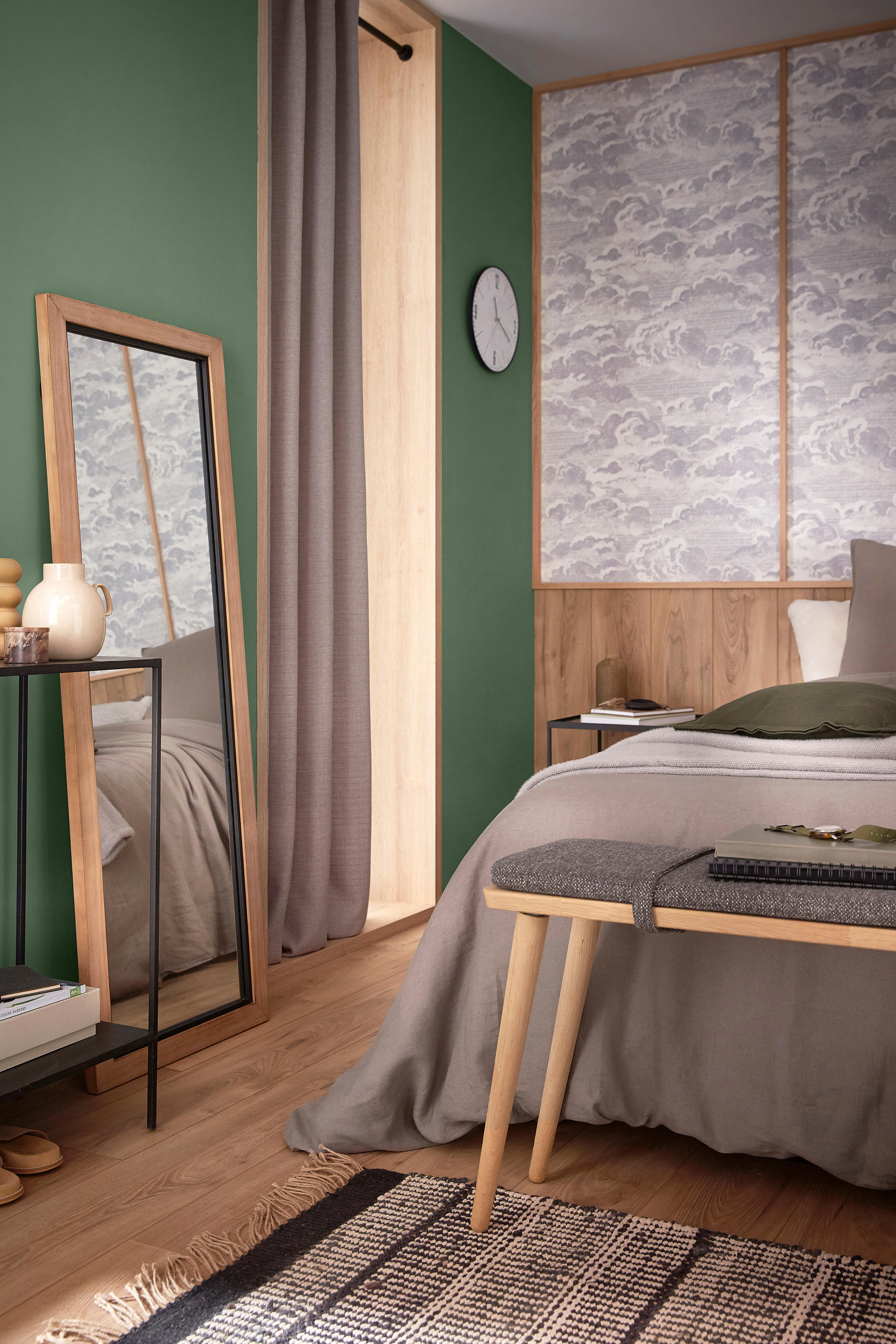 Peinture mur, boiserie vert canopee velours ENVIE Biosourcée 2L - 5