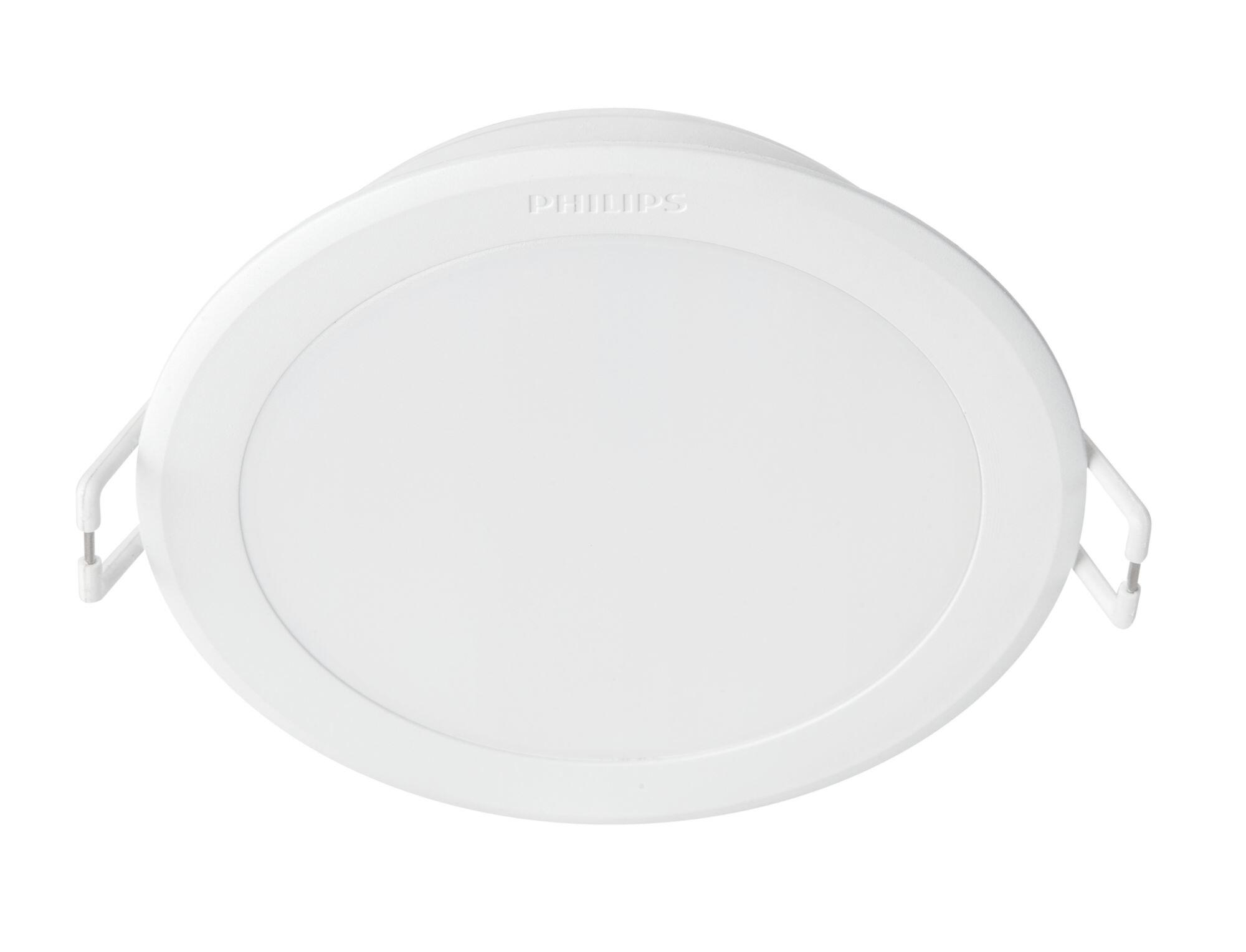Downlight LED empotrable PHILIPS MESON blanco redondo ø9.5 cm 400 lm 5.5 W luz blanco neutro 4000K IP20 - Foco LED empotrado para techos - 5