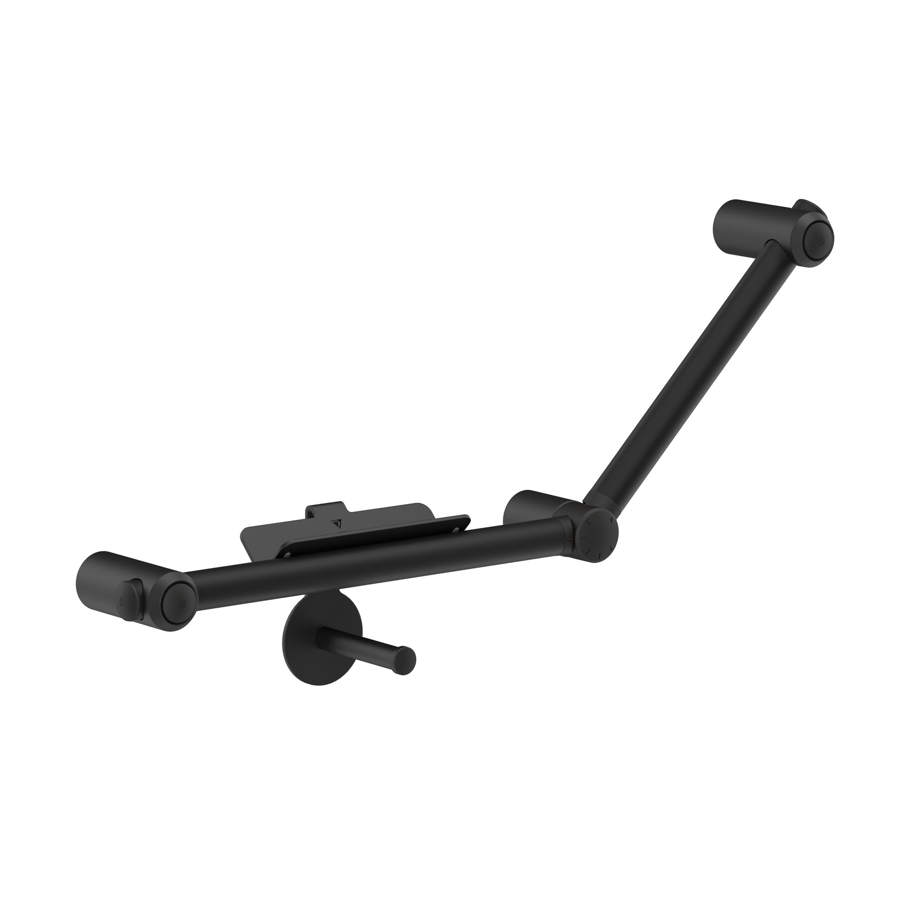 Asidero de baño gocare 43.6x33.6x cm negro y portarrollos negro