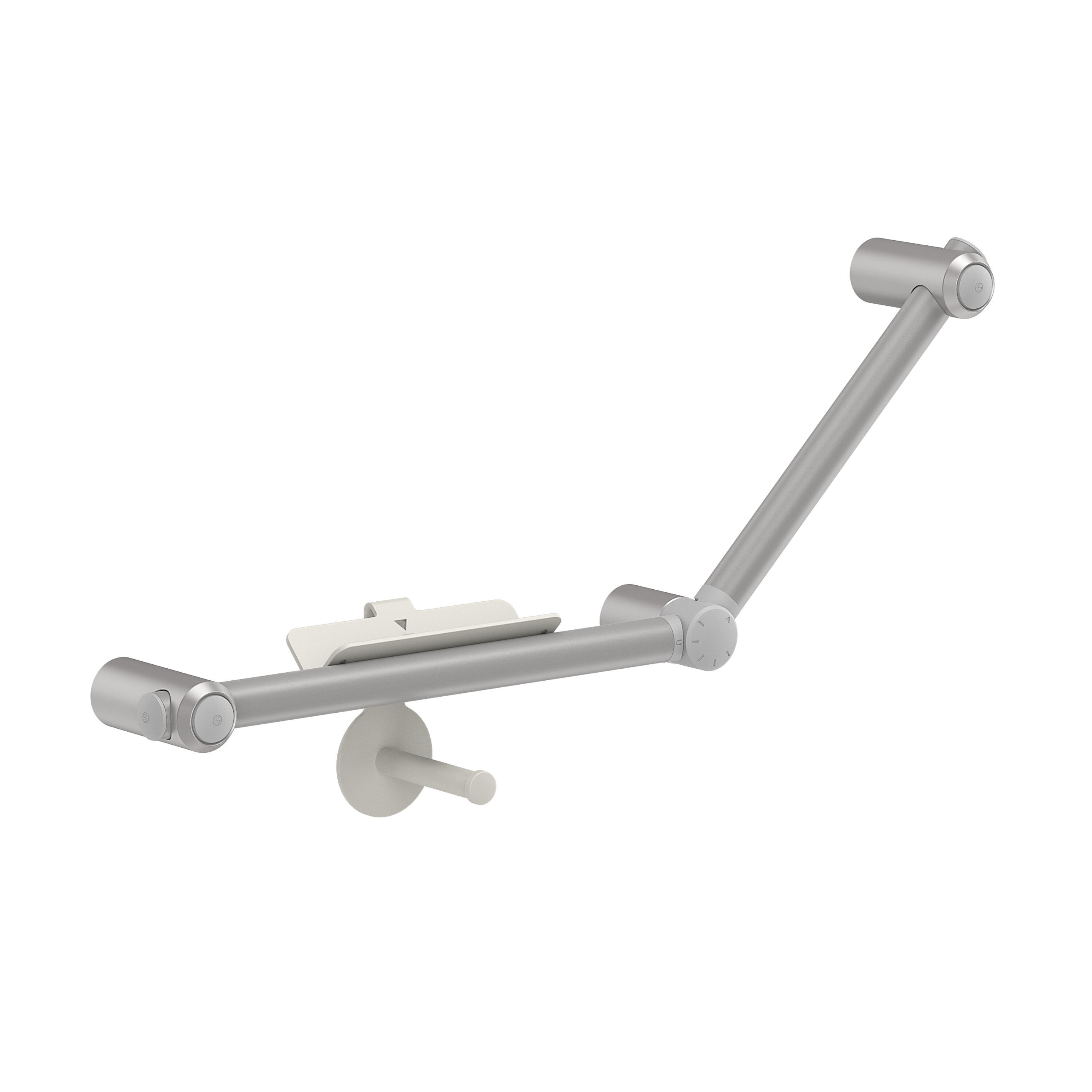 Asidero de baño gocare 43.6x33.6x cm gris y portarrollos gris