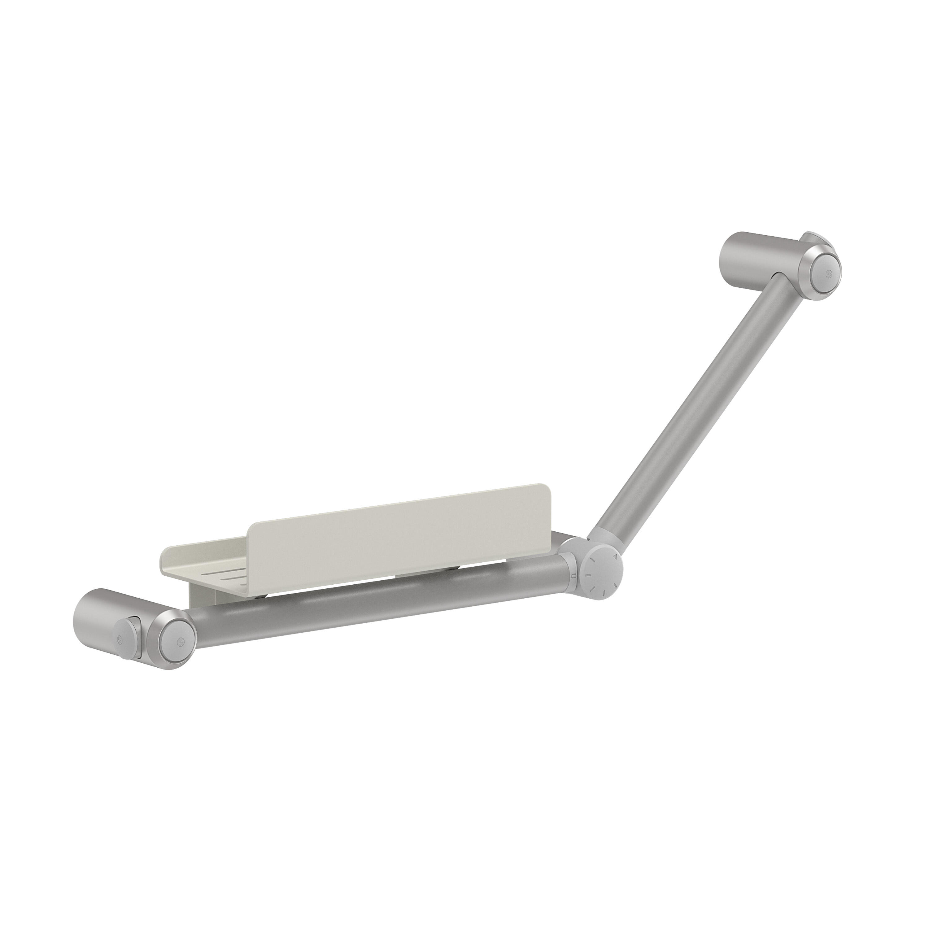 Asidero de baño gocare 43.6x33.6x cm gris y repisa gris